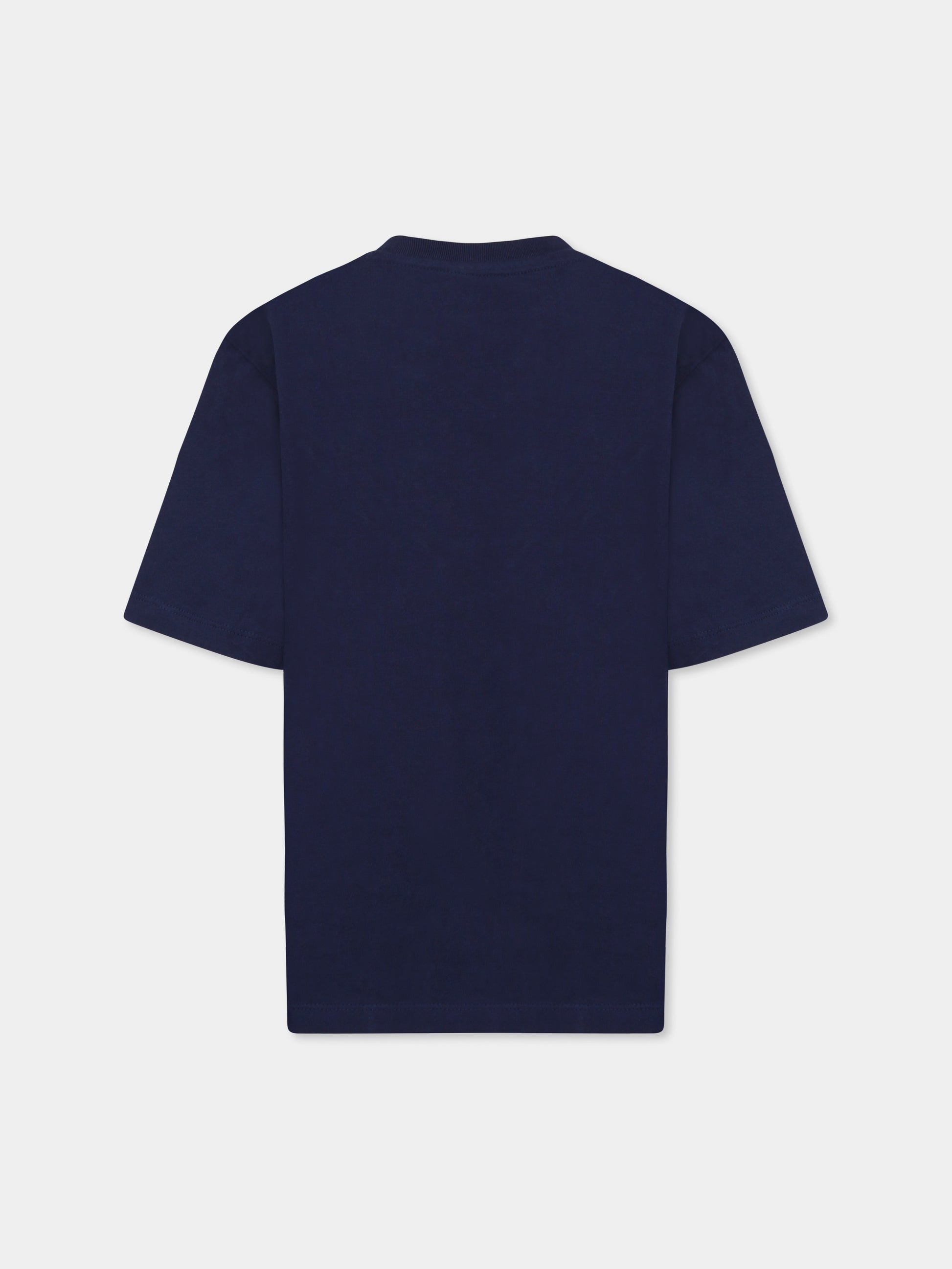 T-shirt blu per bambino con logo,Zadig & Voltaire Kids,X60369 85C