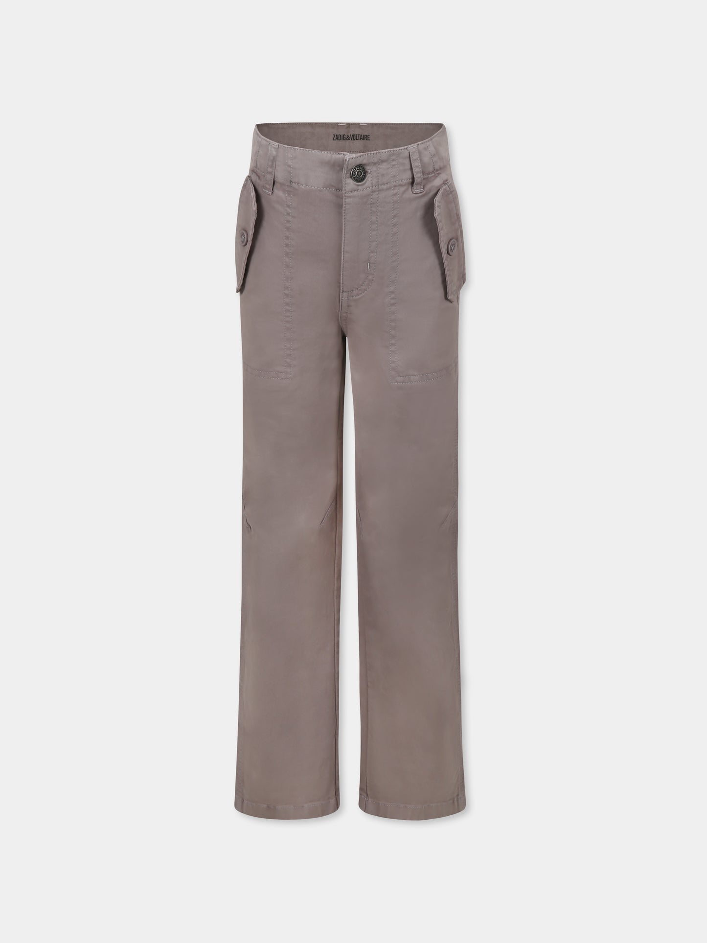 Pantaloni grigi per bambino con logo,Zadig & Voltaire Kids,X60391 079