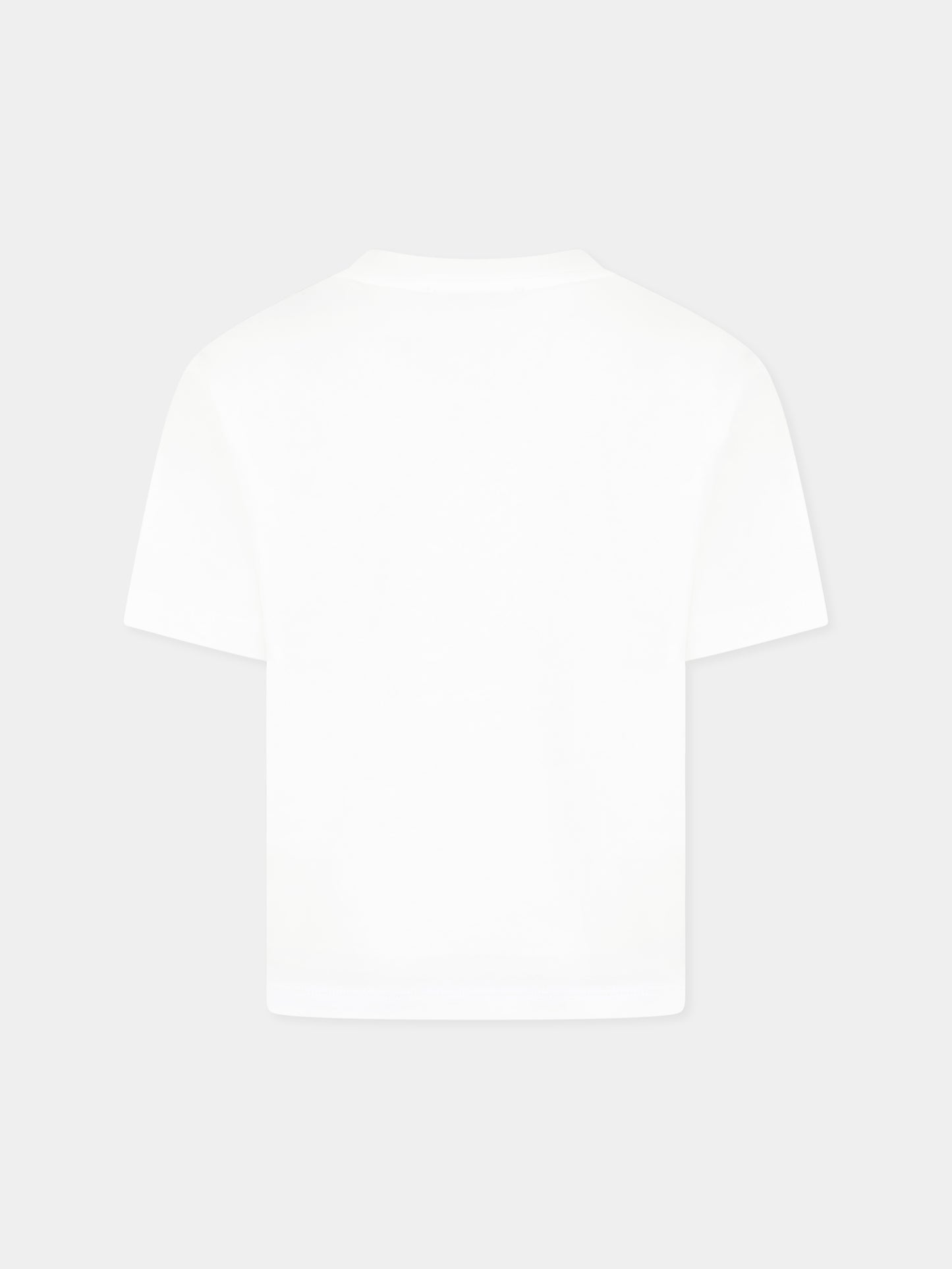 T-shirt blanc pour fille avec imprimé baskets