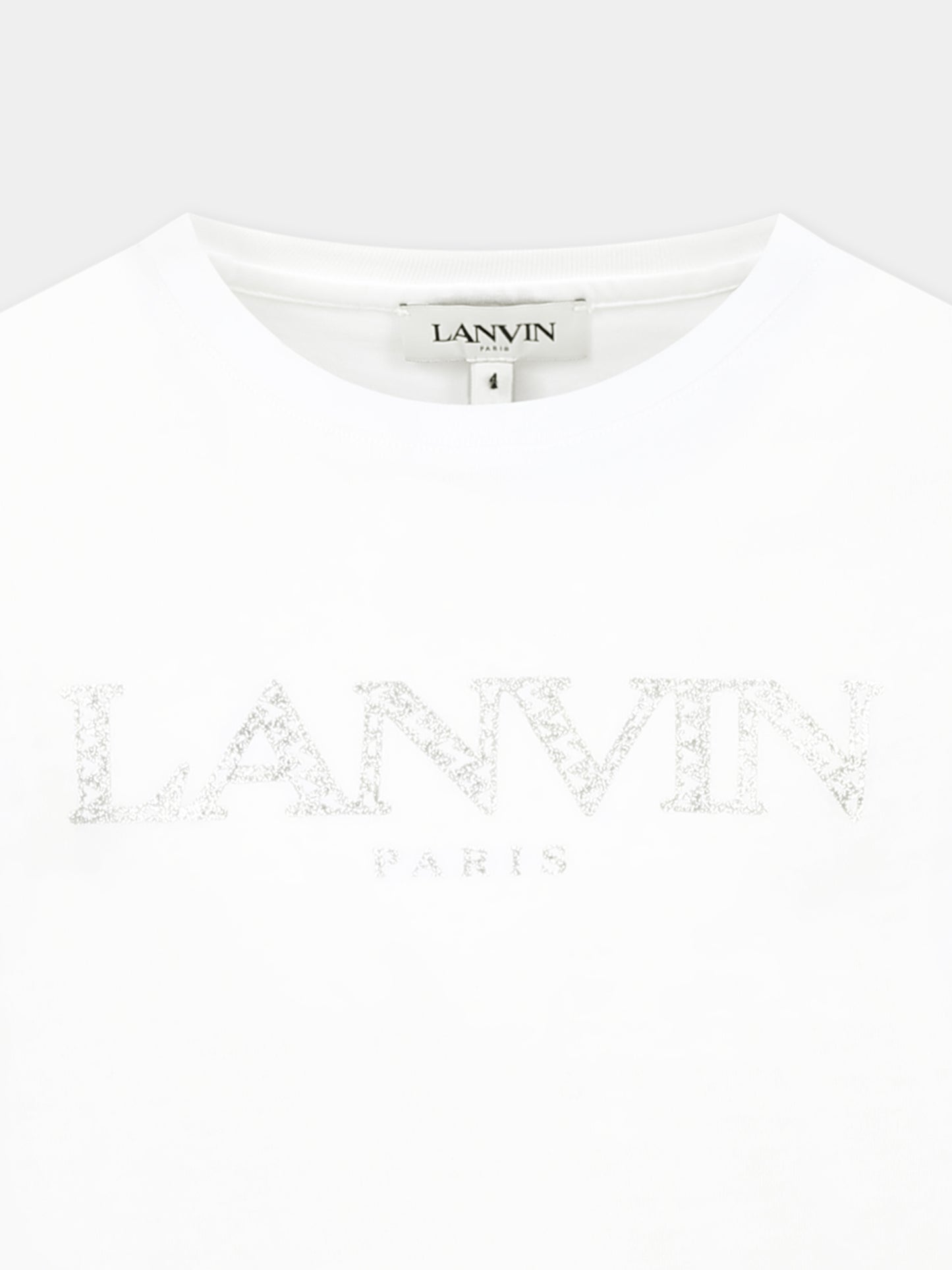 T-shirt blanc pour fille avec logo