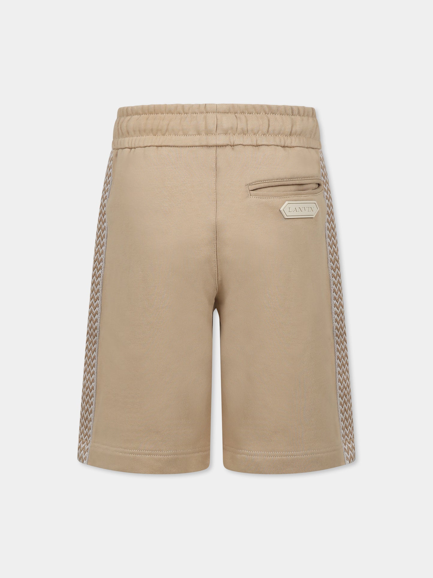 Shorts beige per bambino con logo,Lanvin Petite,N30229 222