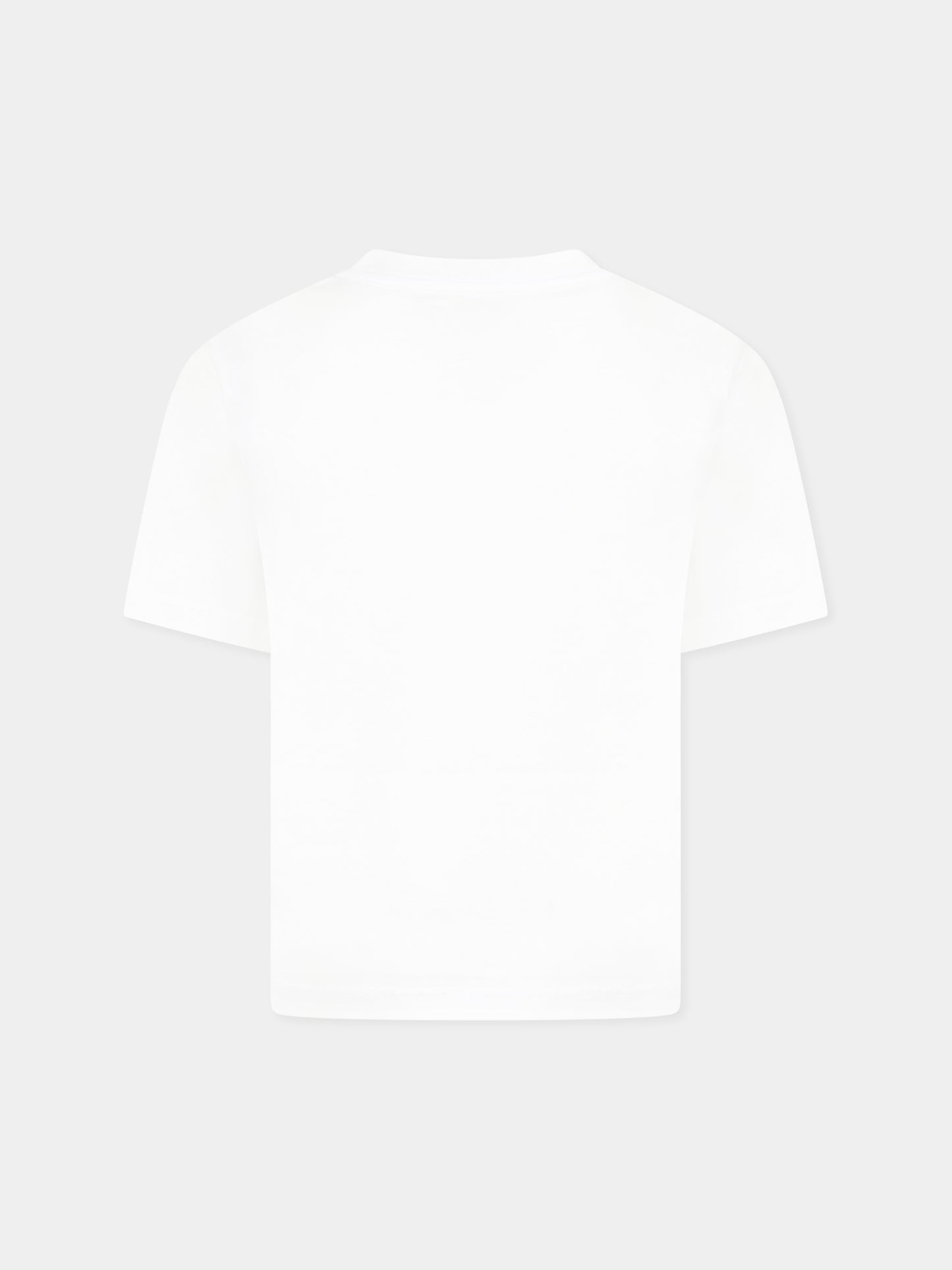 T-shirt blanc pour garçon avec logo