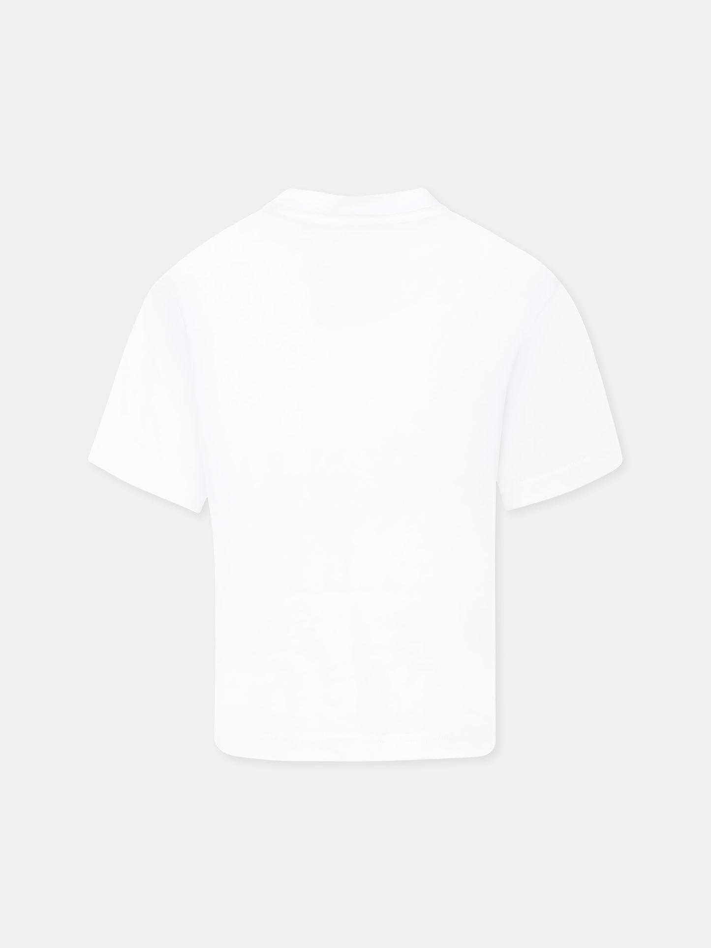 T-shirt blanc pour garçon avec logo