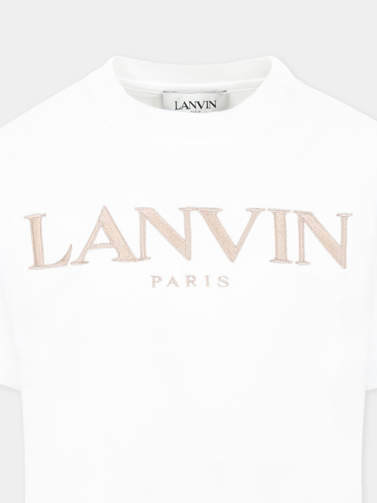 T-shirt blanc pour garçon avec logo