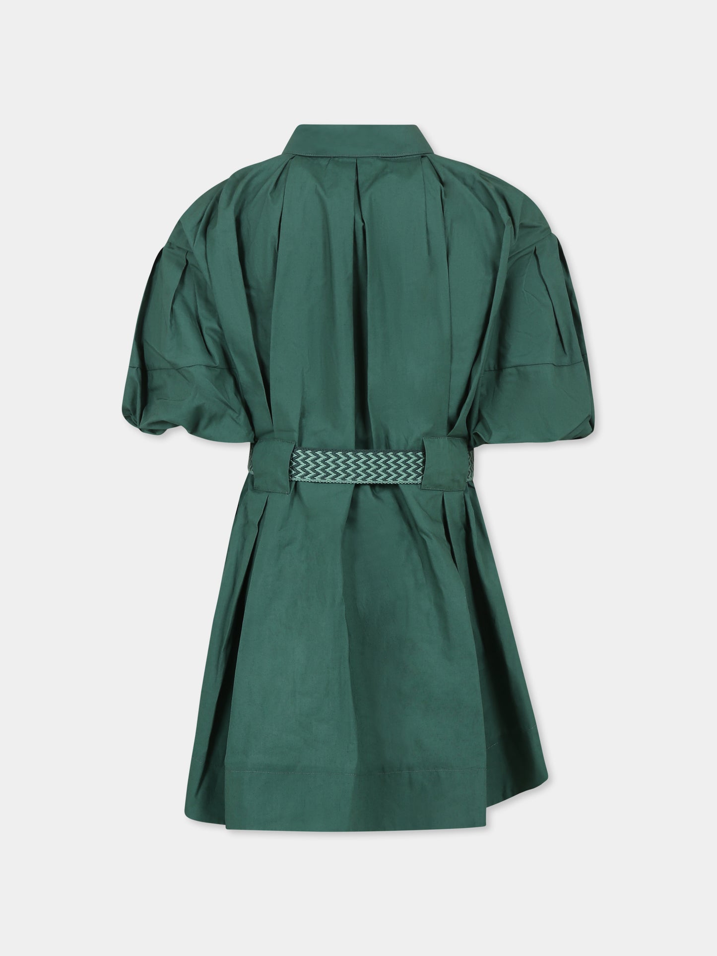 Vestito verde per bambina con logo,Lanvin Petite,N30204 722