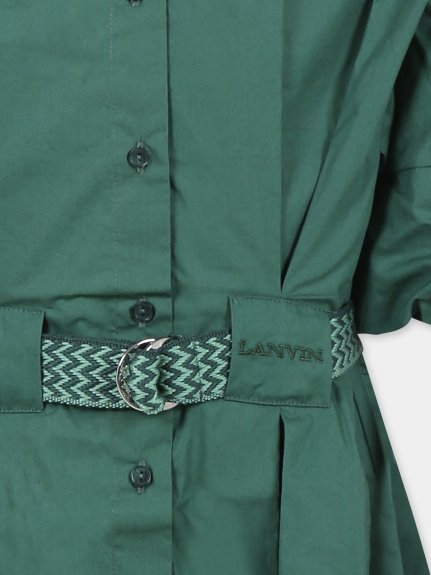 Vestito verde per bambina con logo,Lanvin Petite,N30204 722