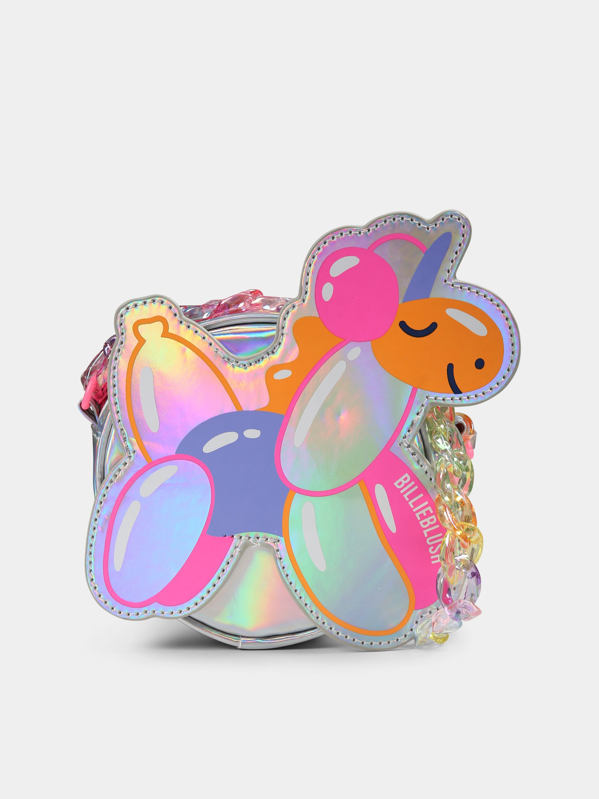 Borsa argento per bambina con unicorno,Billieblush,U20782 111