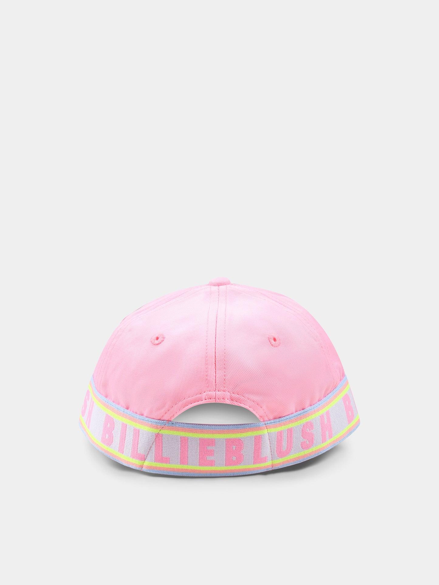 Cappello rosa per bambina con paillettes e logo,Billieblush,U20760 462