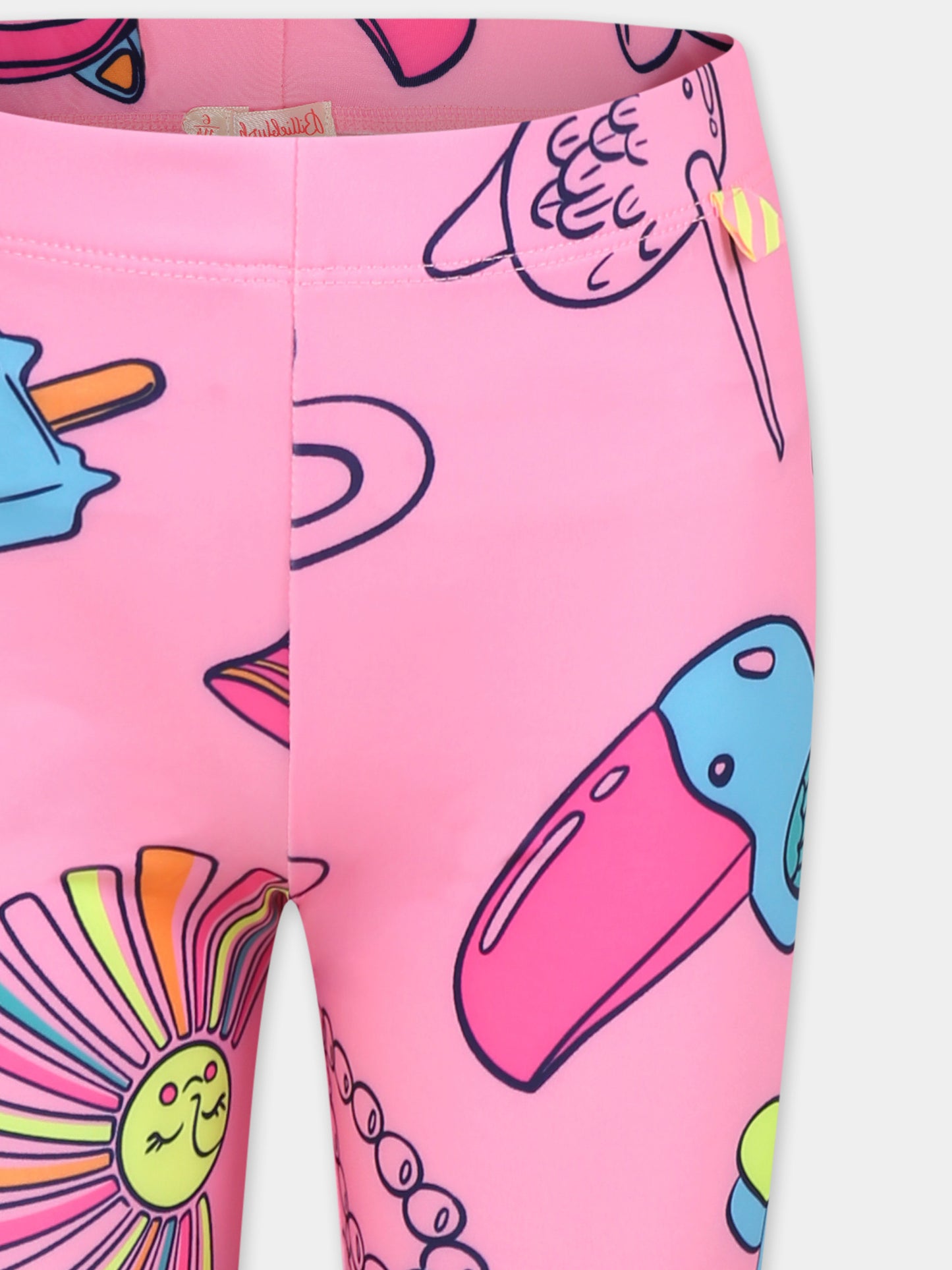 Shorts rosa per bambina con stampa all over,Billieblush,U20903 462