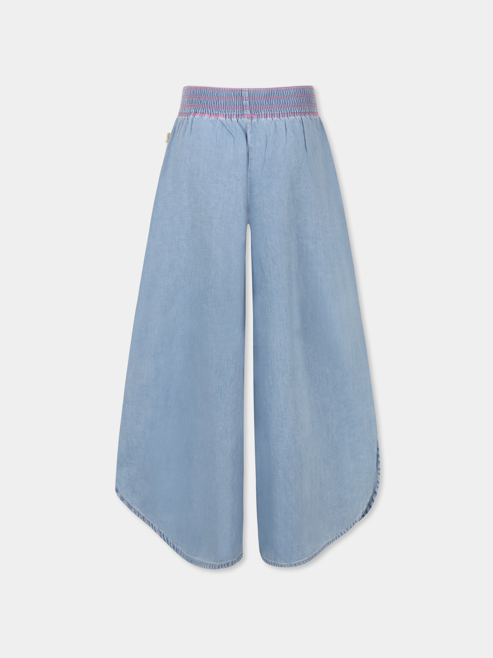 Jeans denim per bambina con palma,Billieblush,U20859 Z04