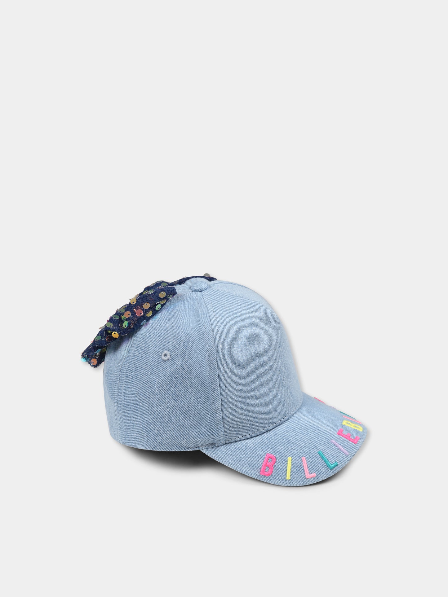 Cappello denim per bambina con fiocco,Billieblush,U20763 Z18