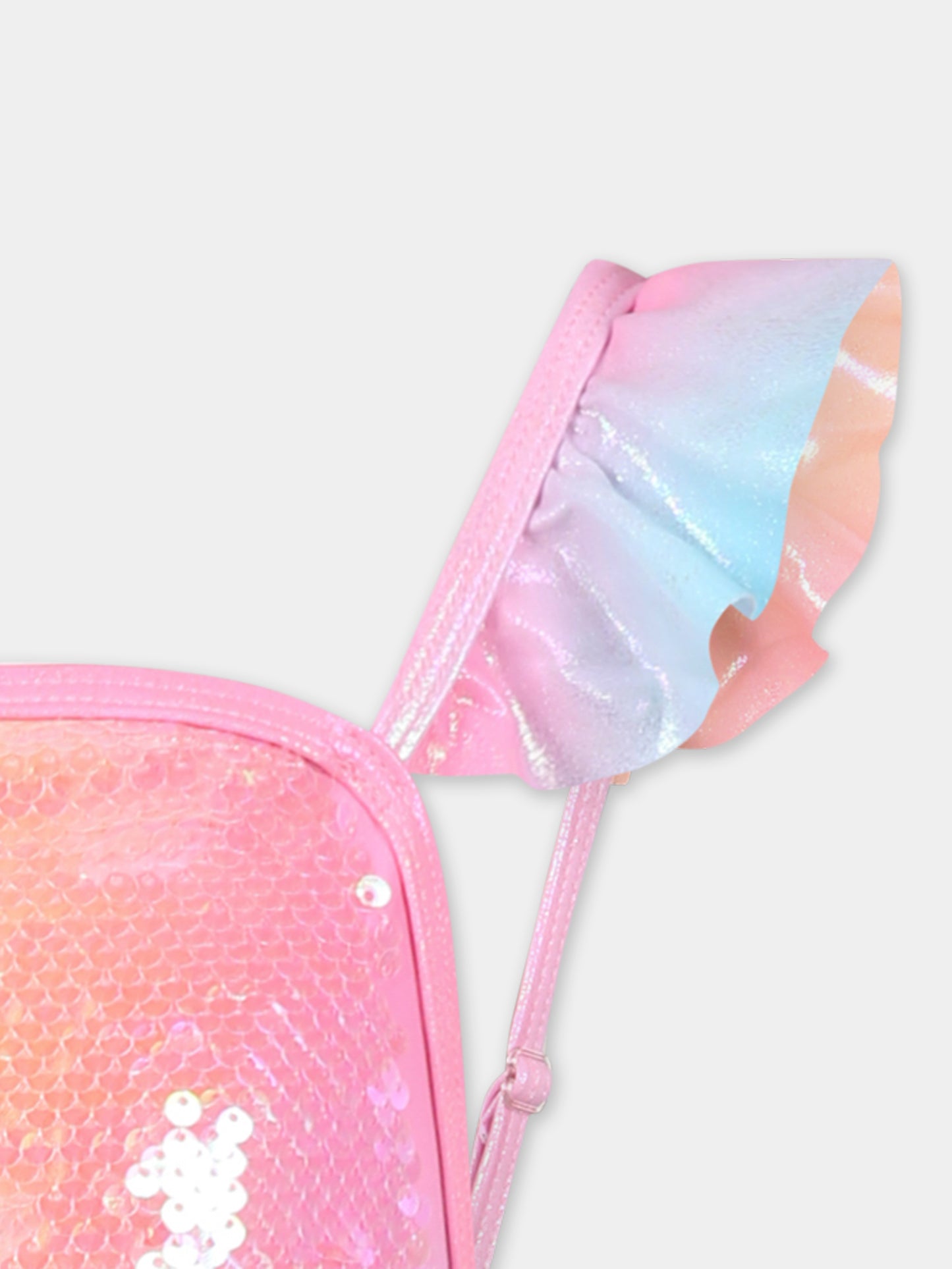 Maillot de bain multicolore pour fille avec paillettes