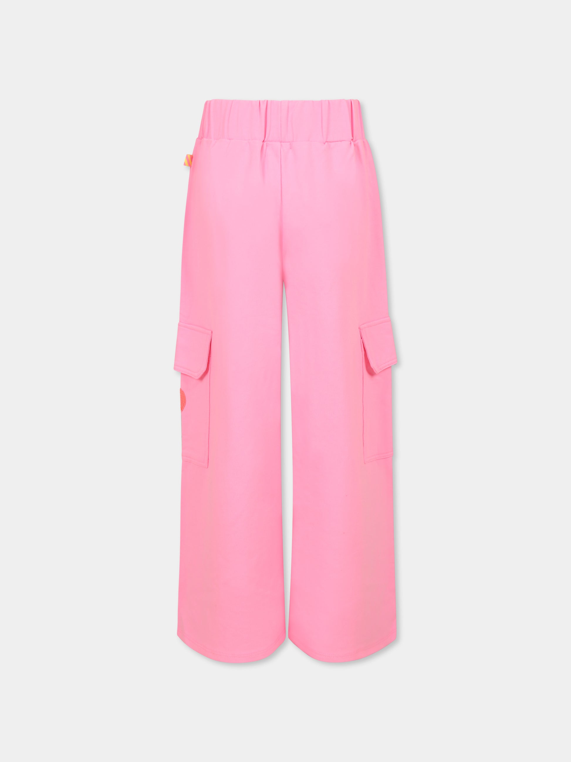 Pantaloni rosa per bambina con cuore,Billieblush,U20861 462