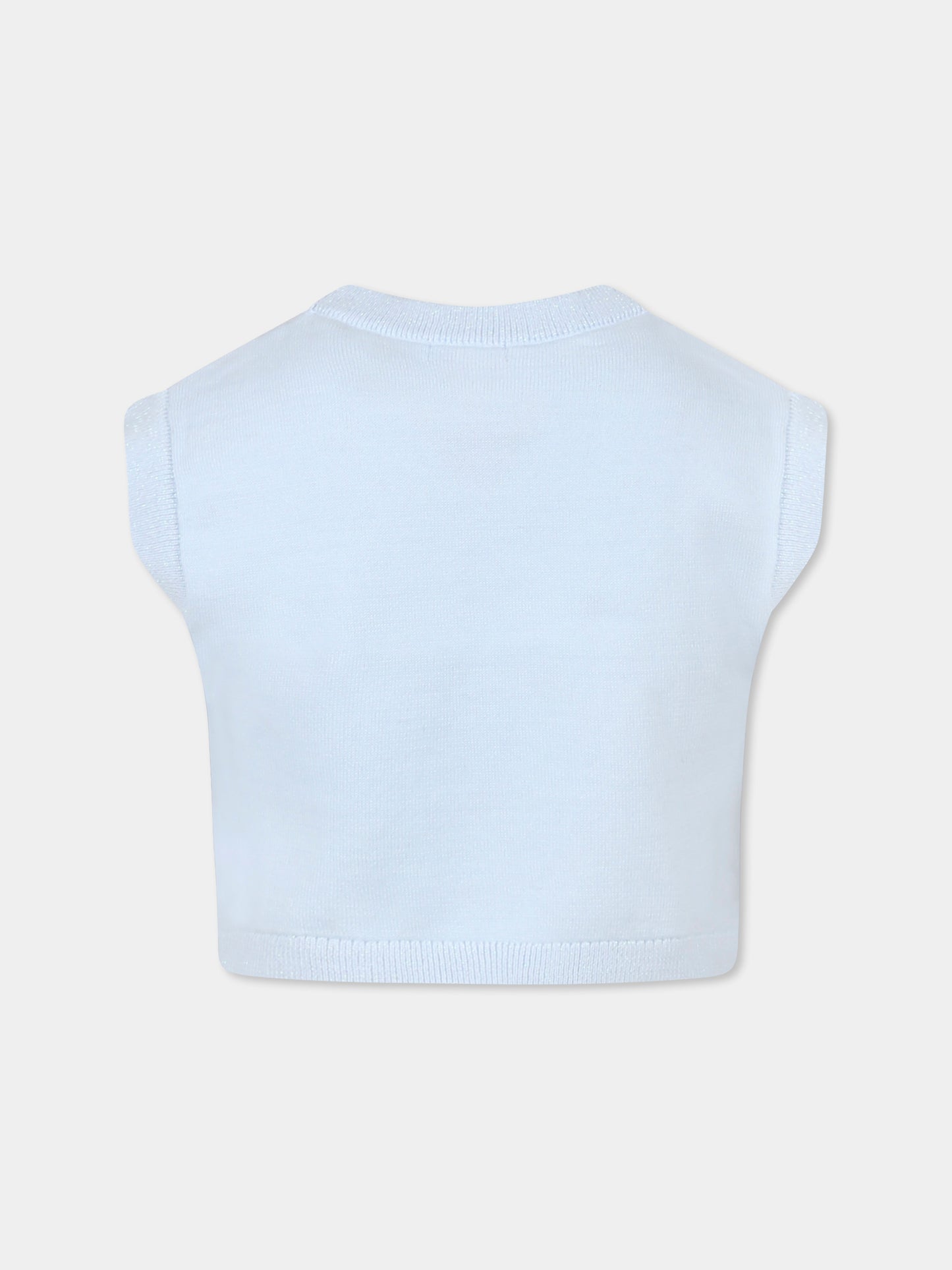 Pull gilet pour fille avec soleil