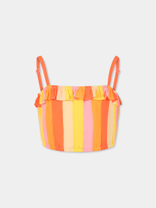 Top multicolore pour fille