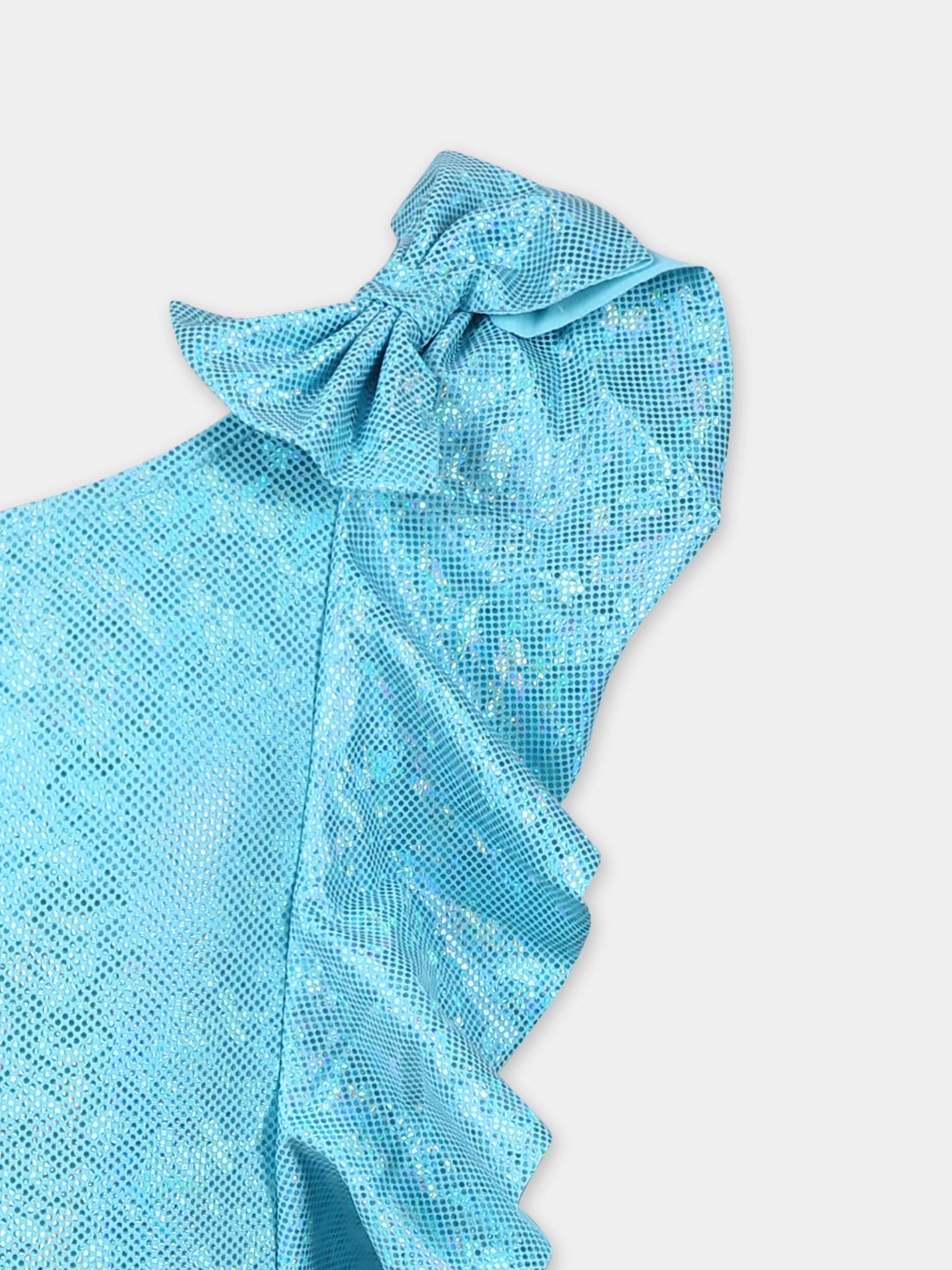 Maillot de bain bleu clair pour fille avec noeud