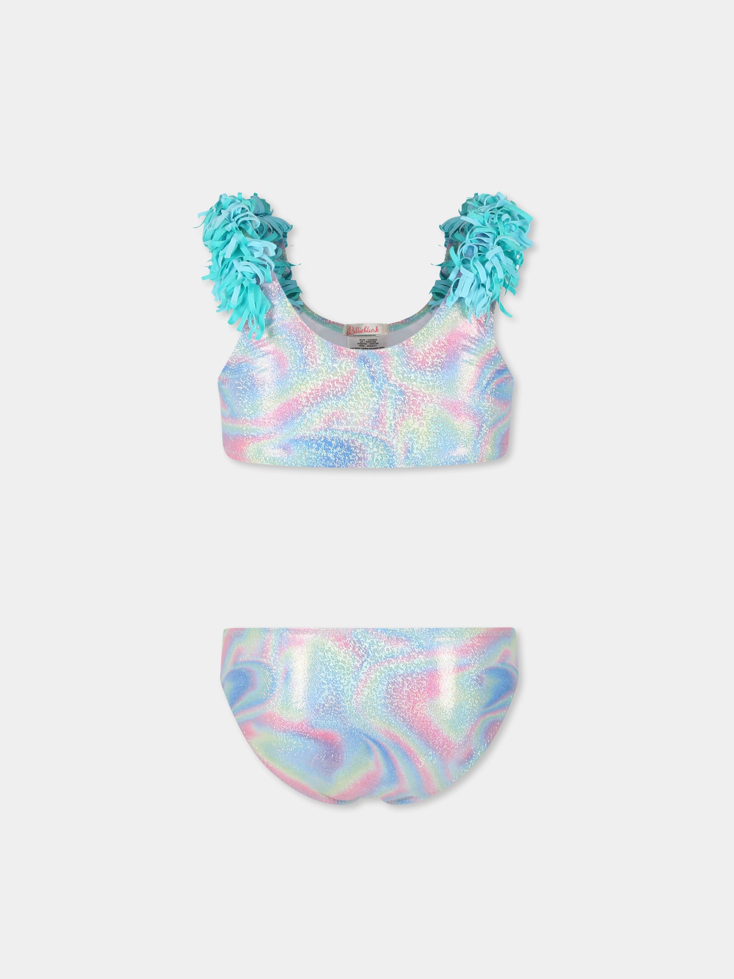 Bikini multicolore pour fille avec frnages