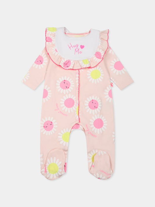 Set tutina rosa per neonata con fiori all over,Billieblush,U21016 45S