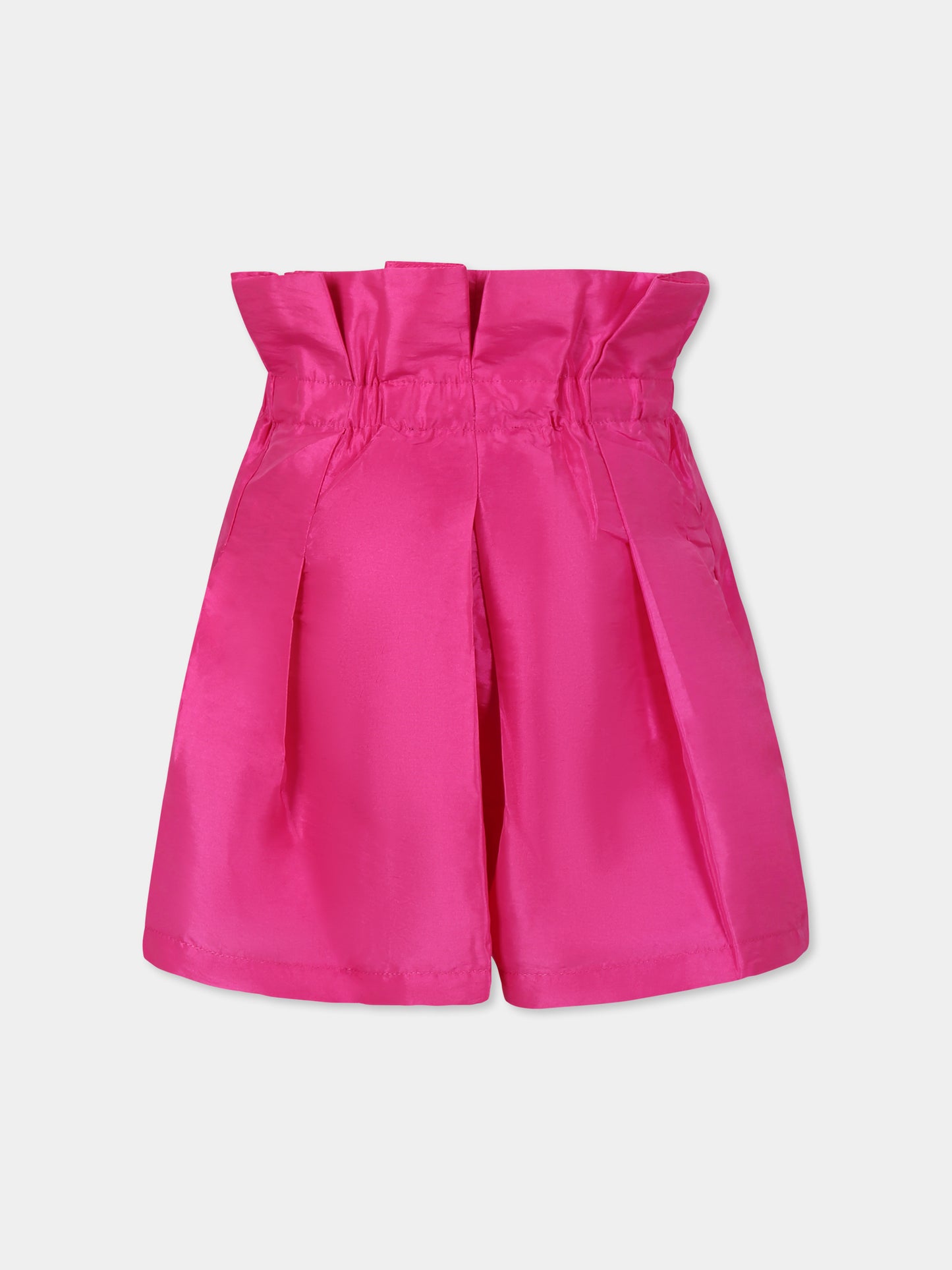 Shorts fucsia per bambina con logo,Karl Lagerfeld Kids,Z30449 49J