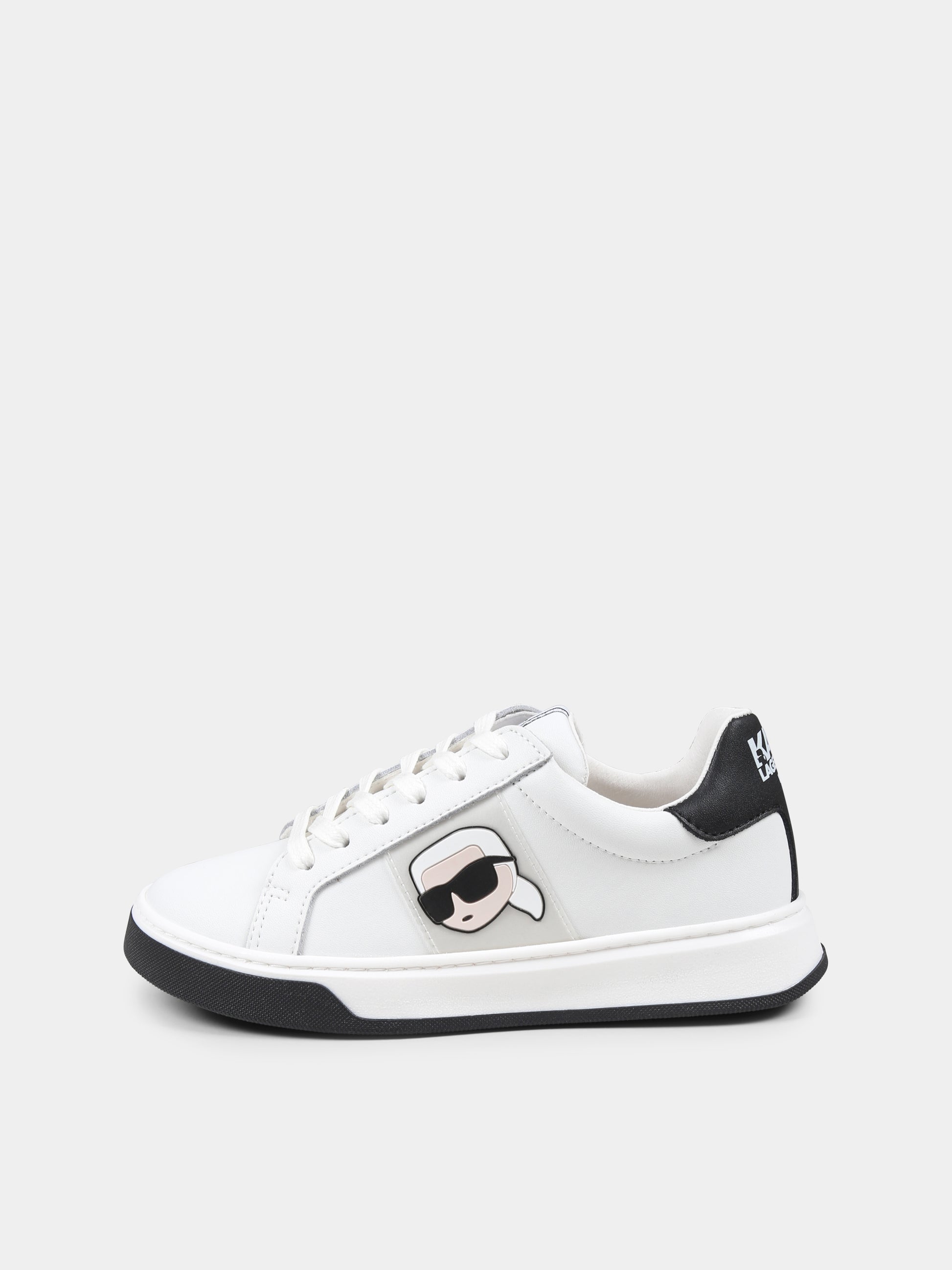 Sneakers bianche per bambini con Karl Lagerfeld,Karl Lagerfeld Kids,Z30380 10P