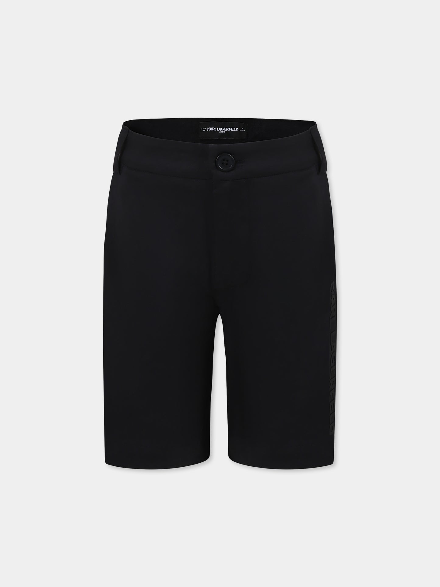 Shorts neri per bambino con logo,Karl Lagerfeld Kids,Z30416 09B