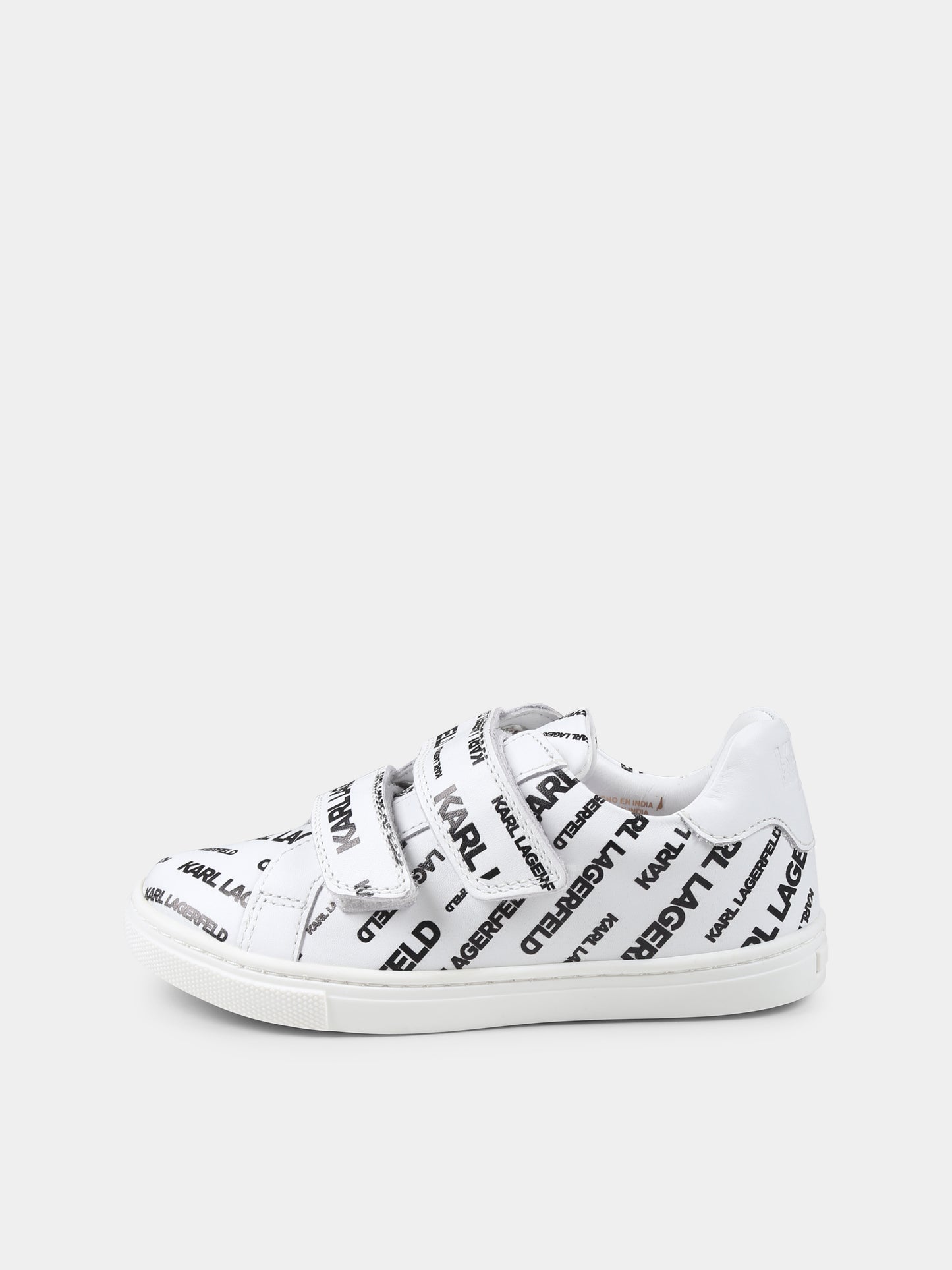 Sneakers bianche per bambino con logo,Karl Lagerfeld Kids,Z30542 N50