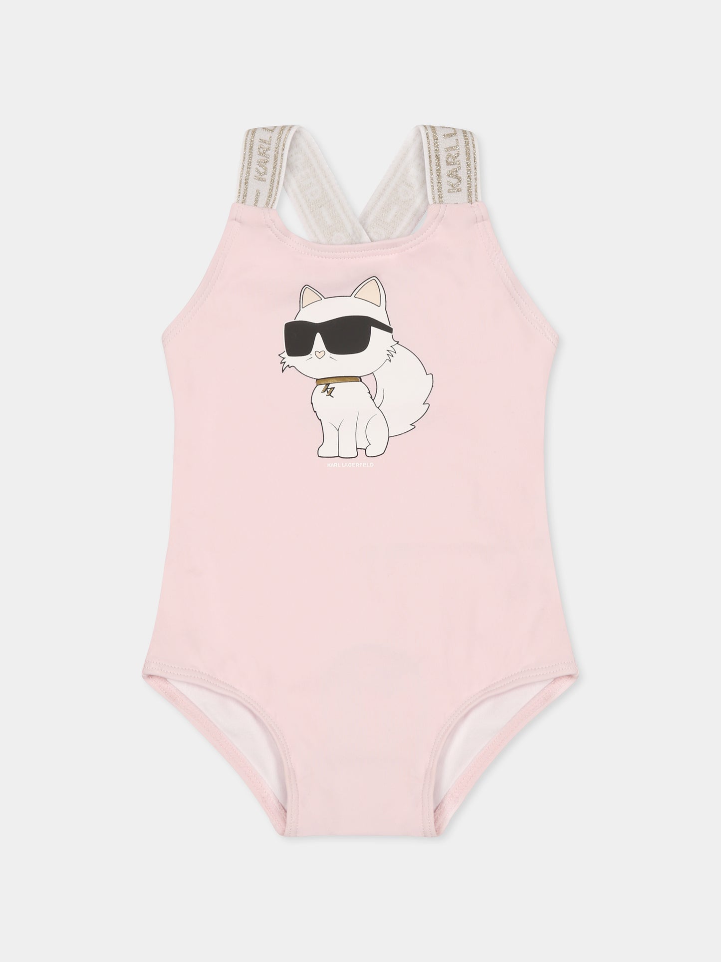 Maillot de bain rose pour bébé fille avec Choupette