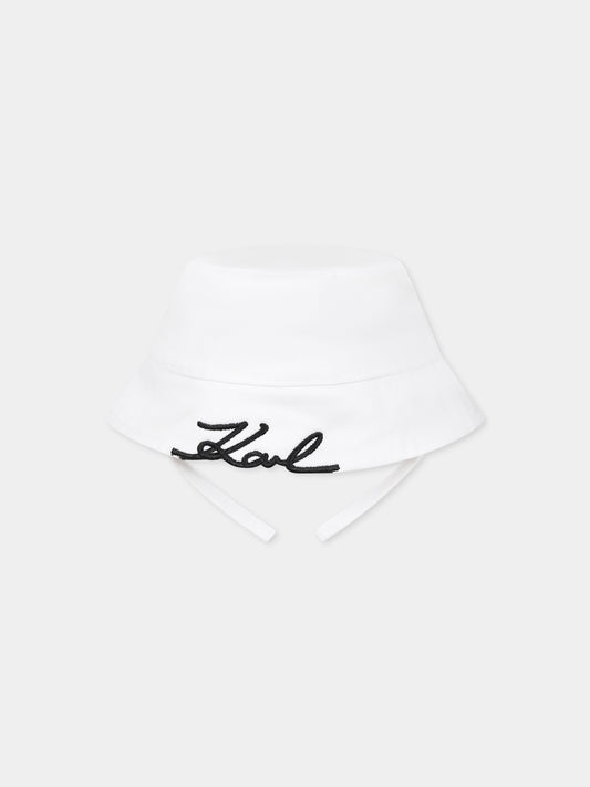 Cloche blanche pour bébé enfants avec logo