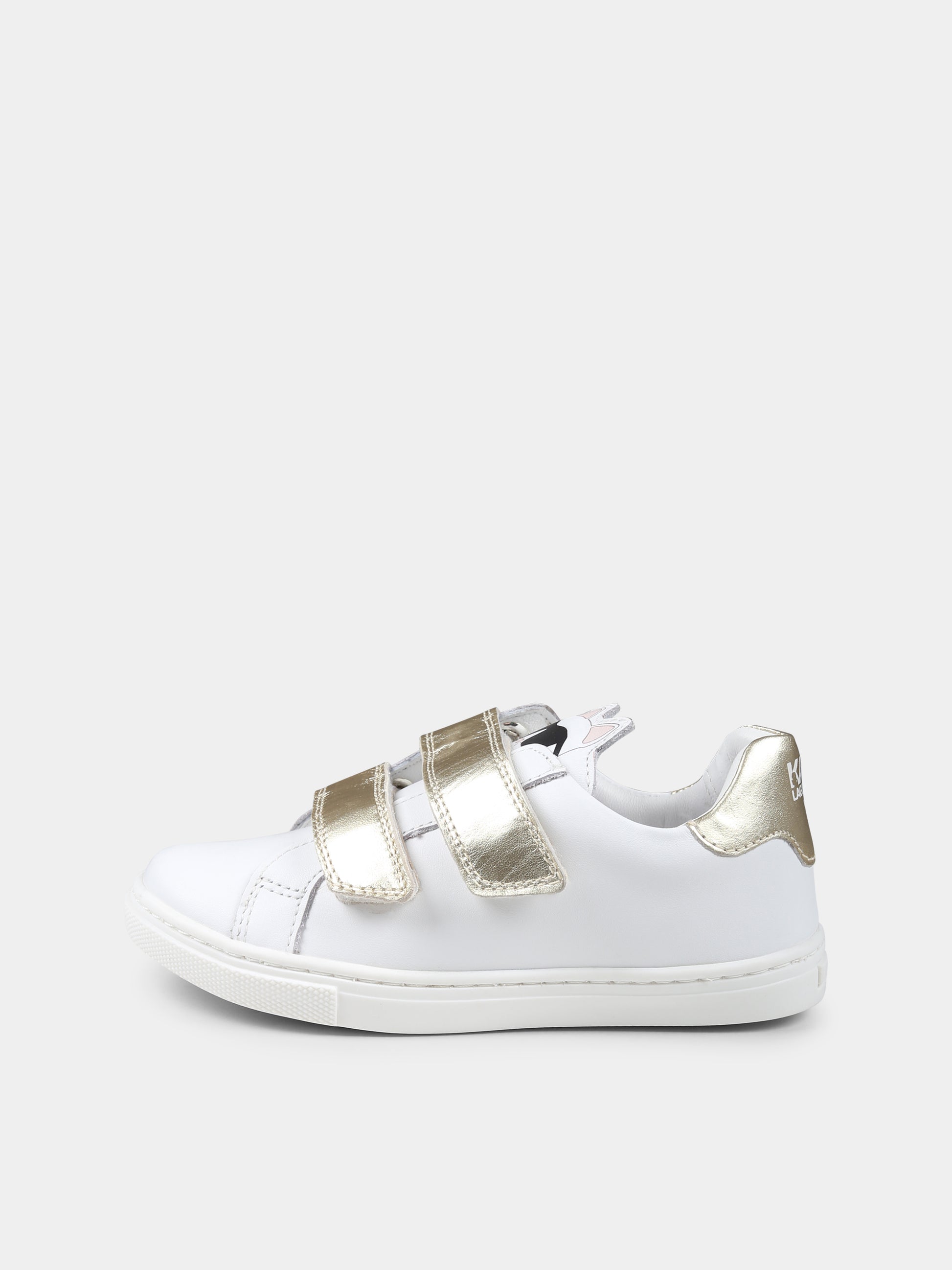 Sneakers bianche per bambina con Choupette,Karl Lagerfeld Kids,Z30383 10P