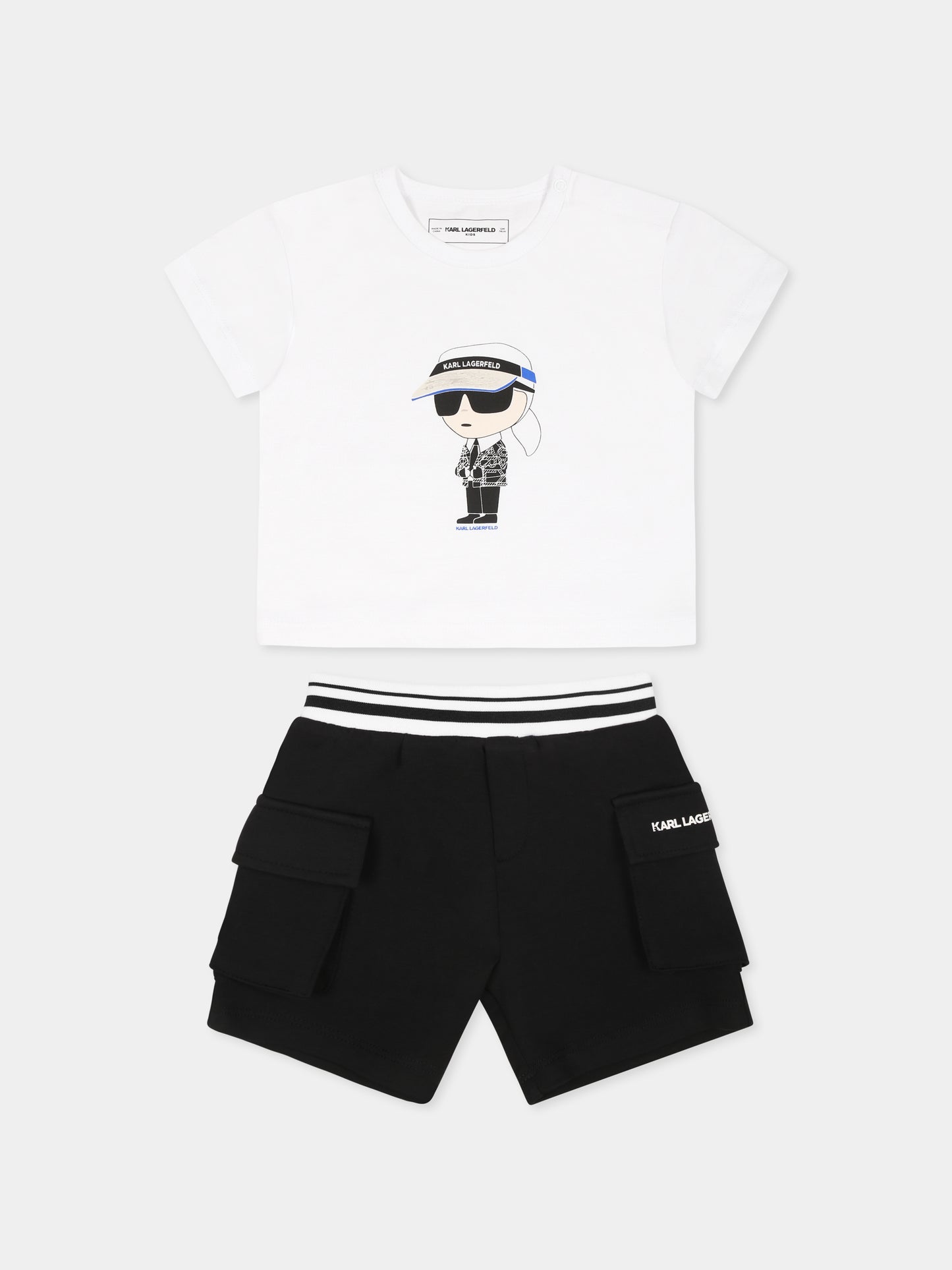 Completo multicolor per neonato con stampa Karl Lagerfeld,Karl Lagerfeld Kids,Z30502 N50