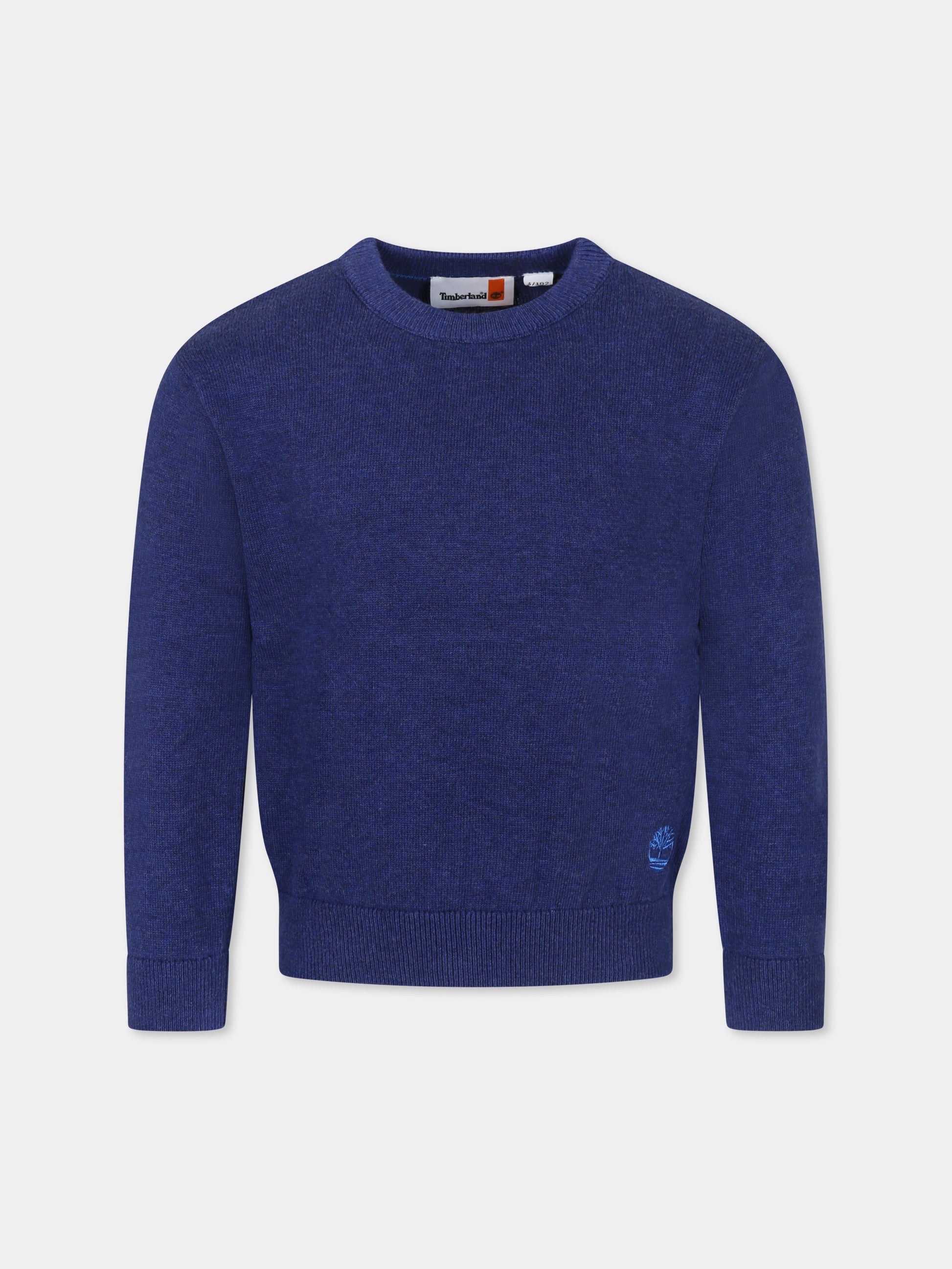 Maglione blu per bambino con albero,Timberland,T60448 84N