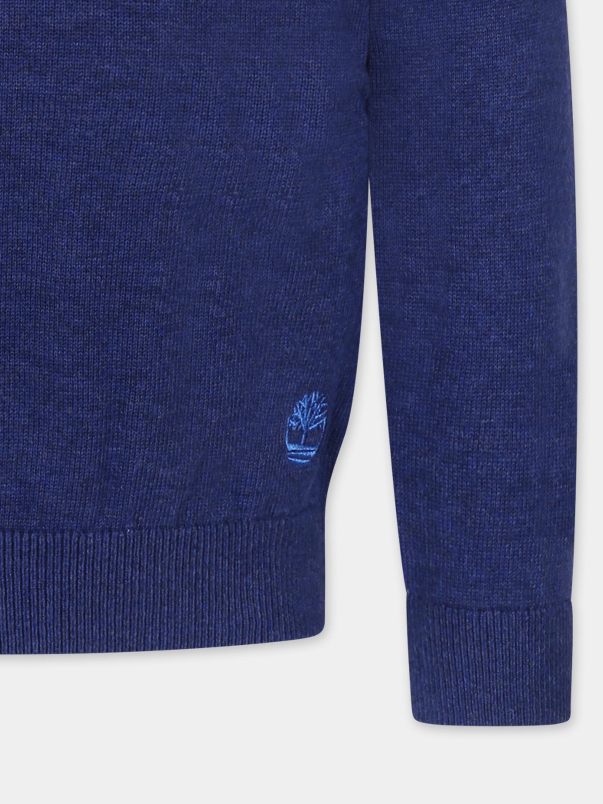 Maglione blu per bambino con albero,Timberland,T60448 84N
