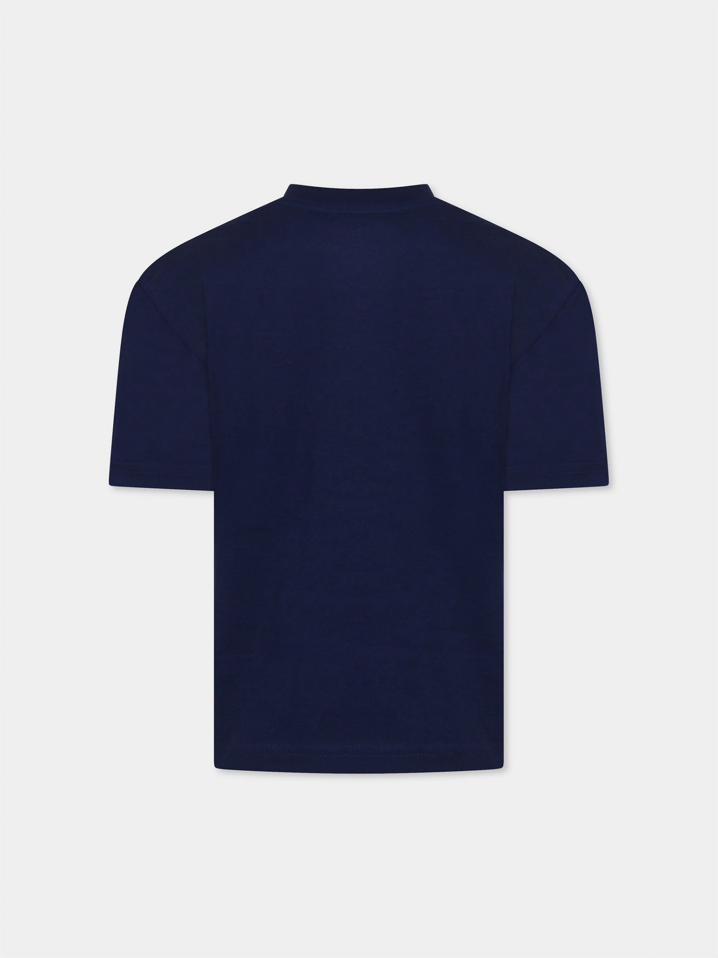 T-shirt bleu pour garçon avec logo