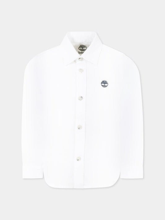 Camicia bianca per bambino con albero,Timberland,T60519 10P