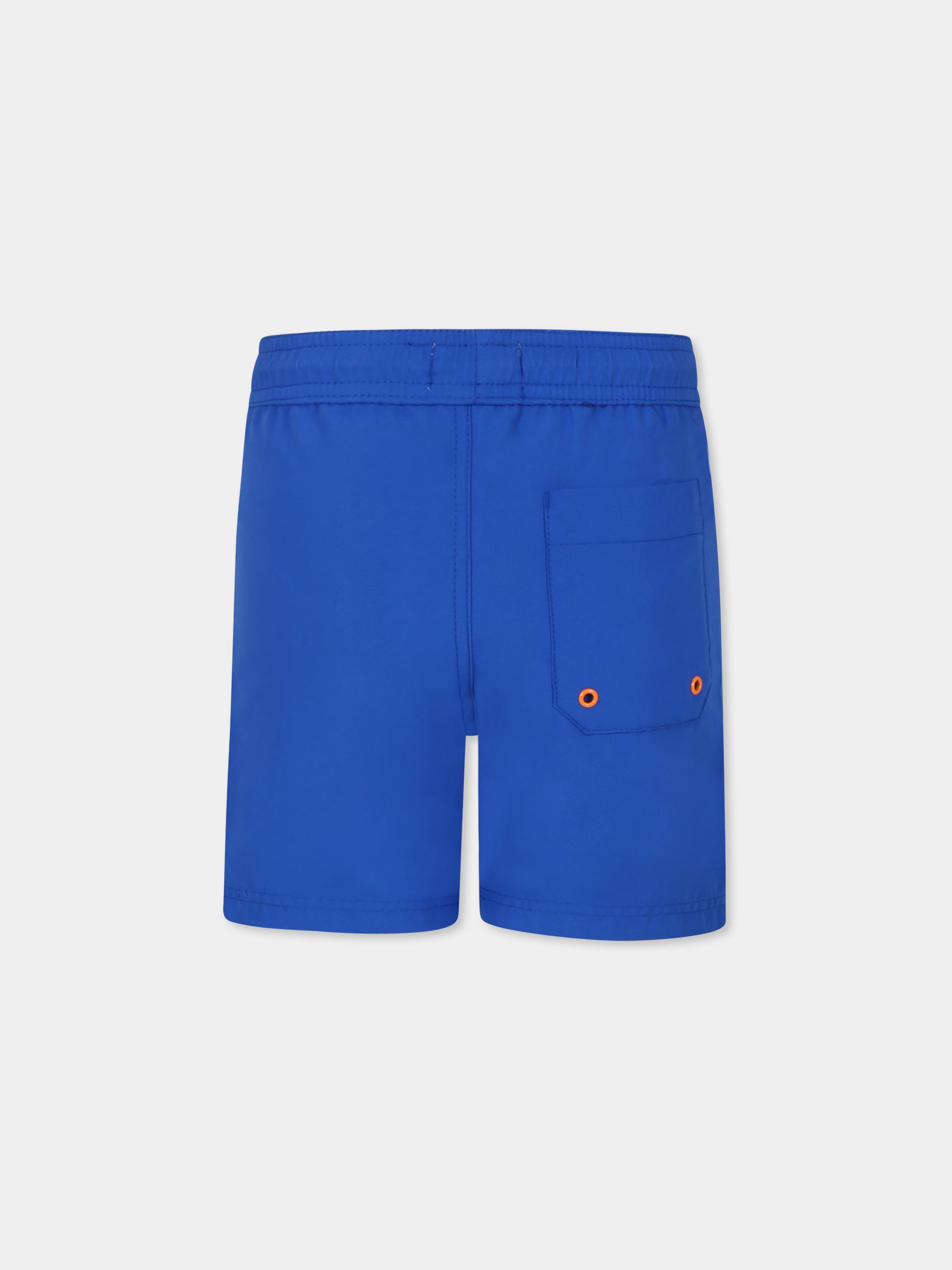 Boxer mare azzurro per bambino con logo,Timberland,T60478 81L