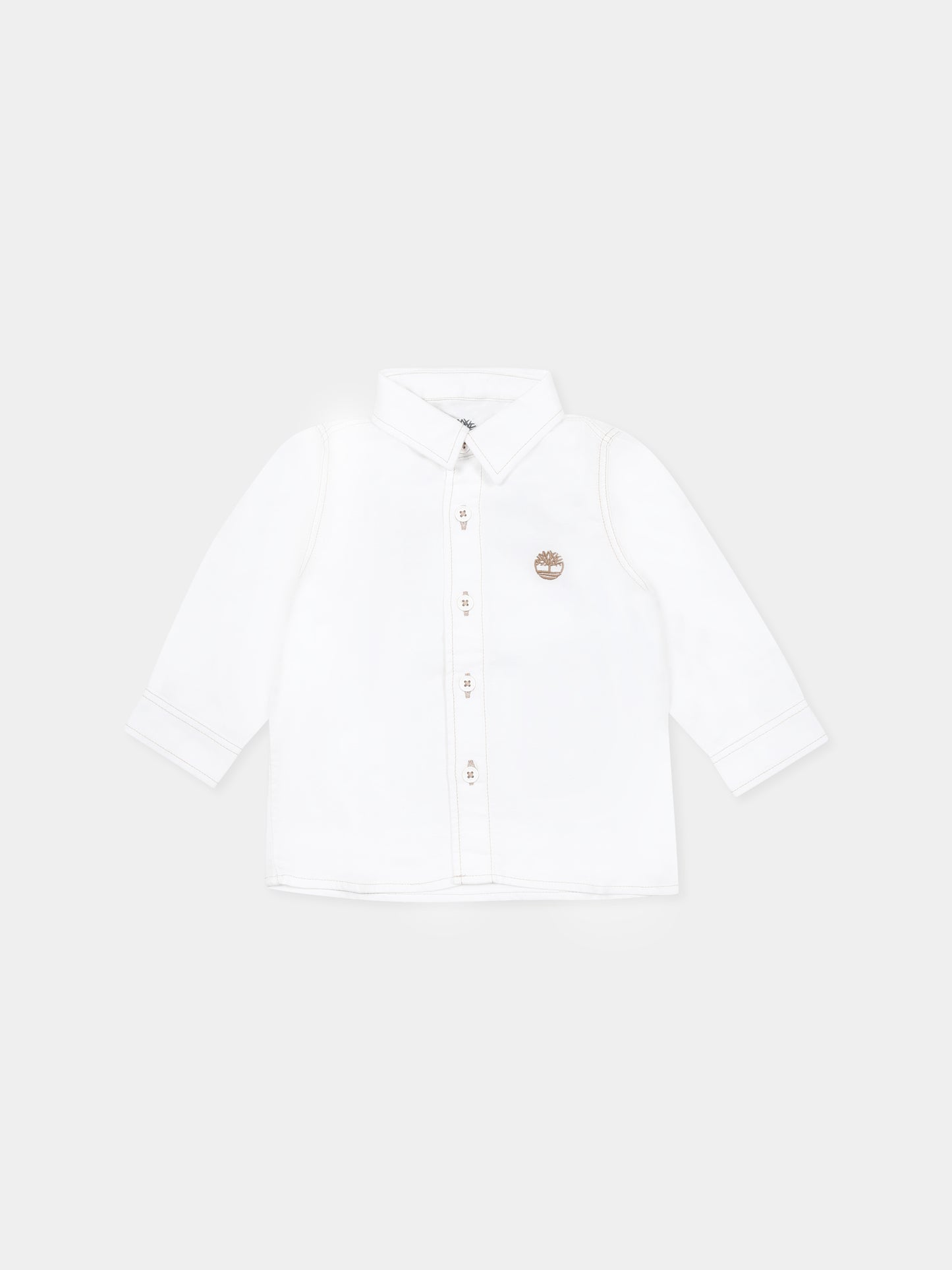 Chemise blanche pour bébé garçon avec arbre