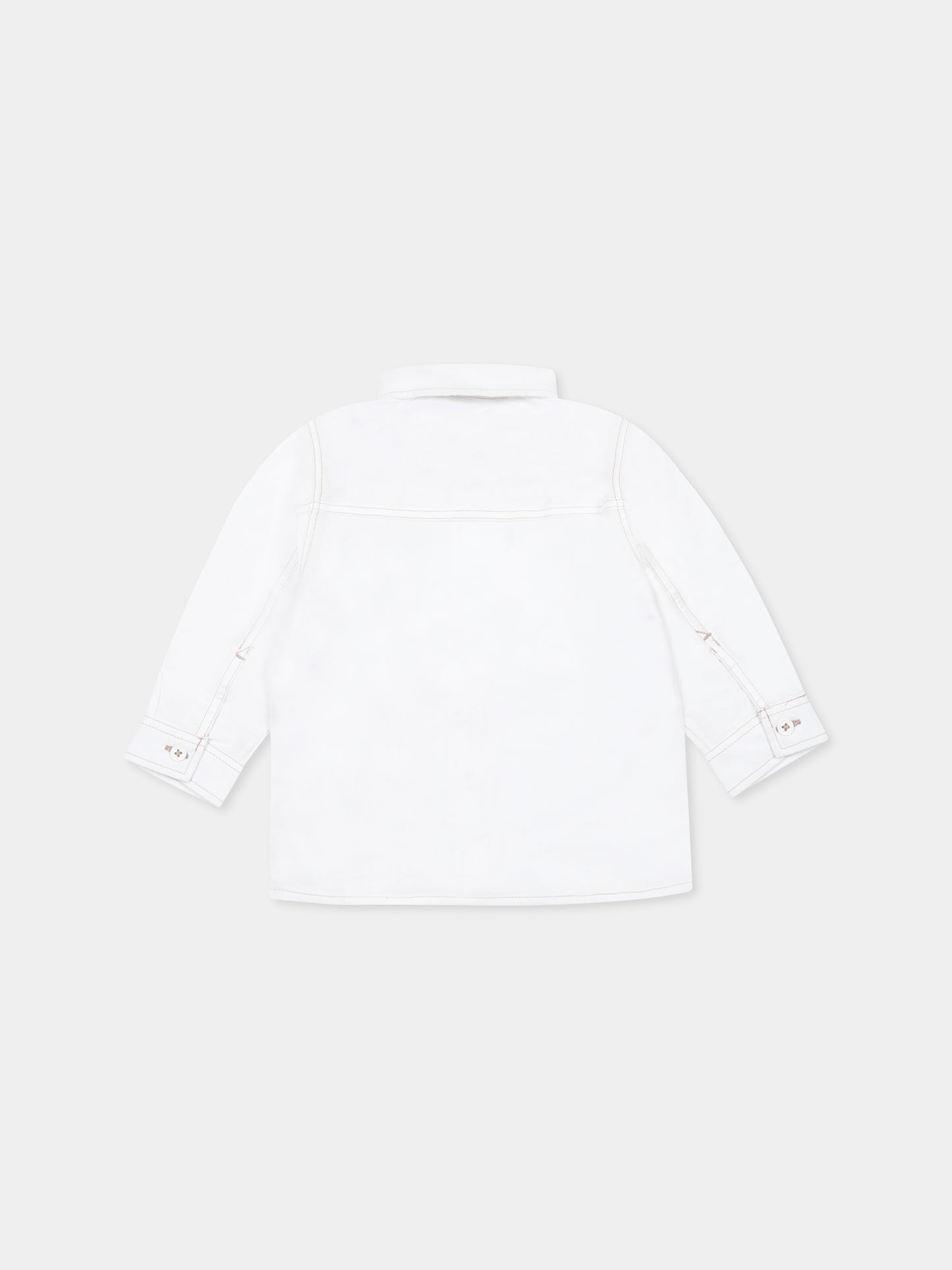 Chemise blanche pour bébé garçon avec arbre