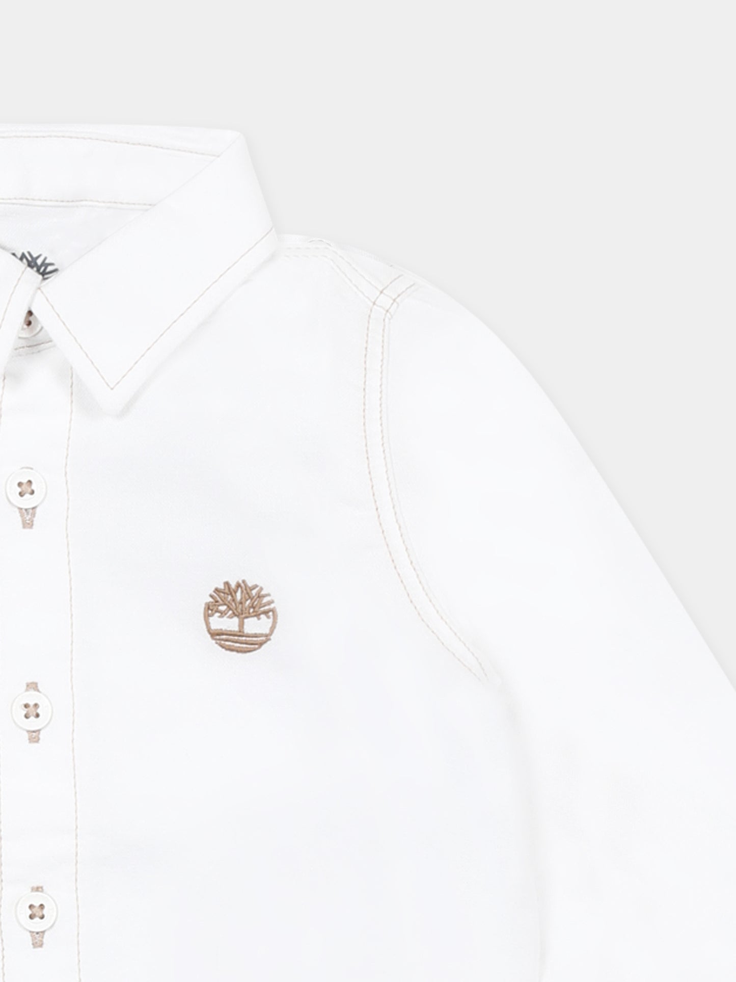 Chemise blanche pour bébé garçon avec arbre