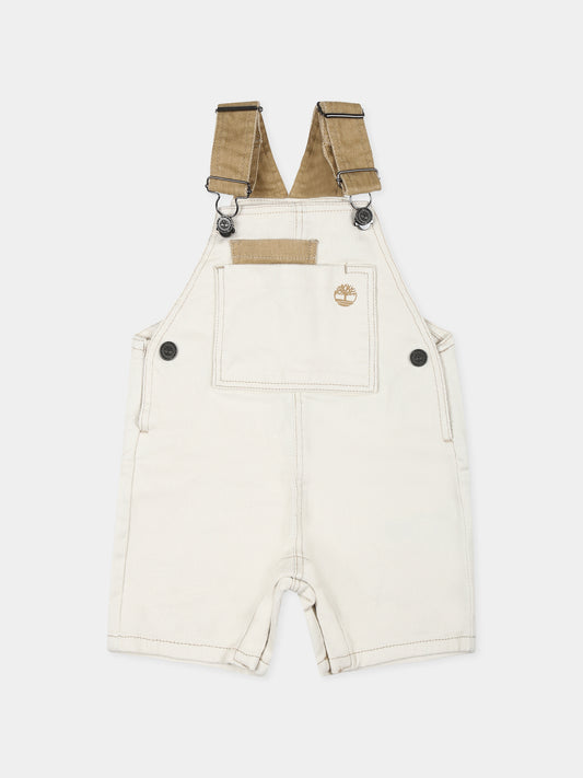 Salopette avorio per neonato con albero,Timberland,T60504 190
