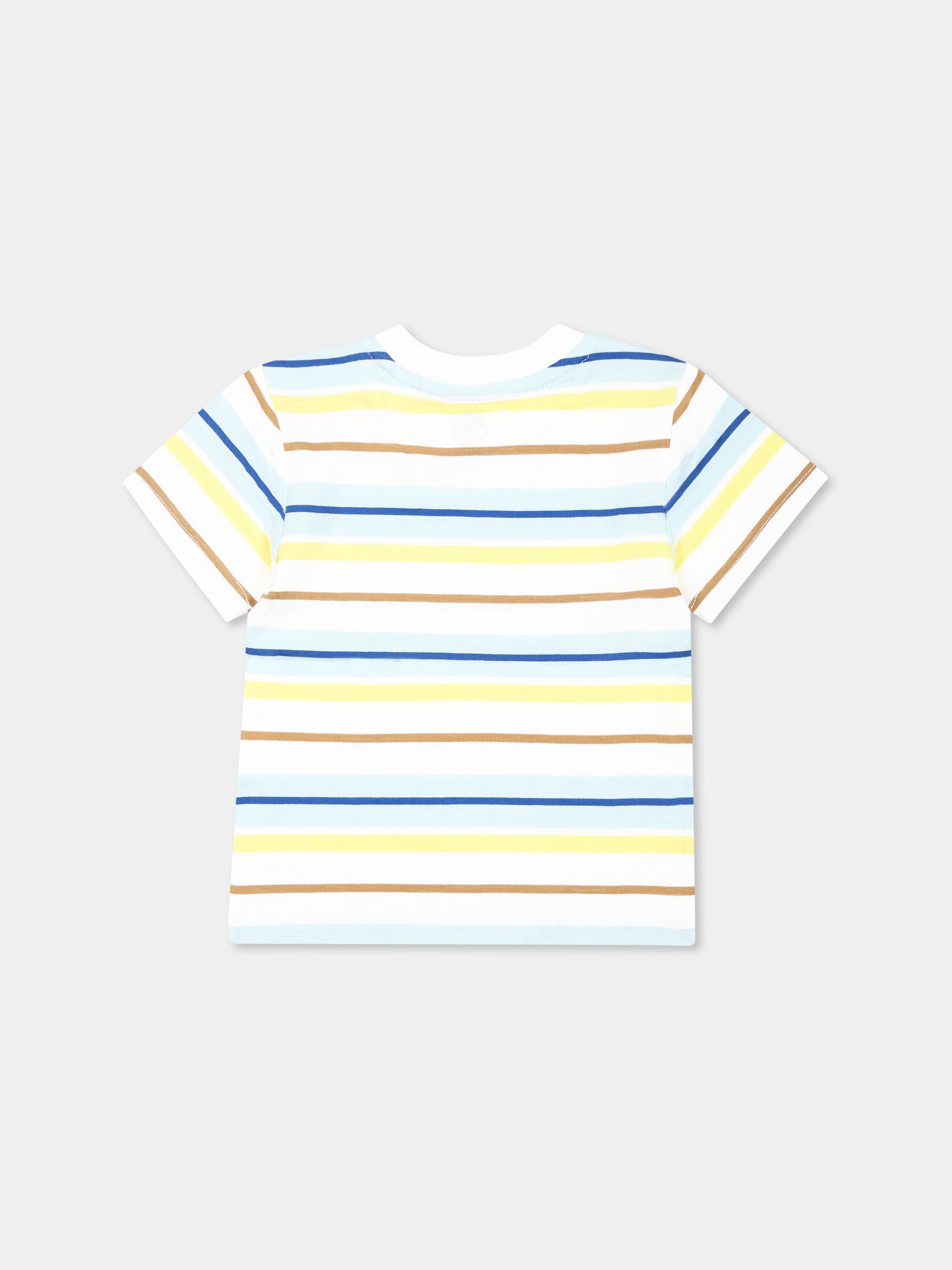 T-shirt multicolor per neonato con logo,Timberland,T60513 10P