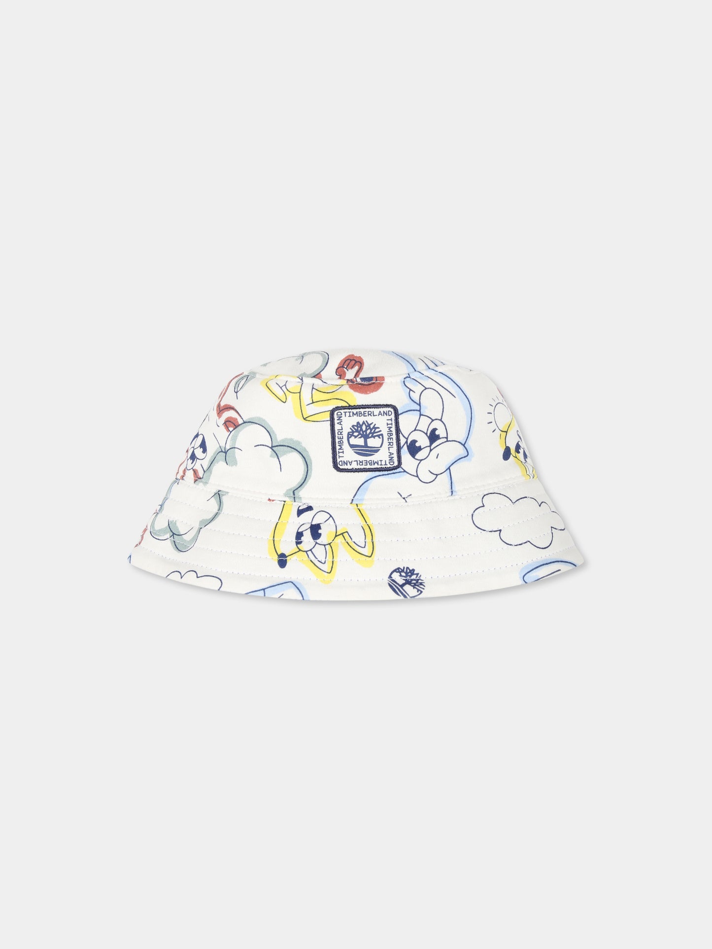 Cloche réversible bleue pour bébé garçon avec logo