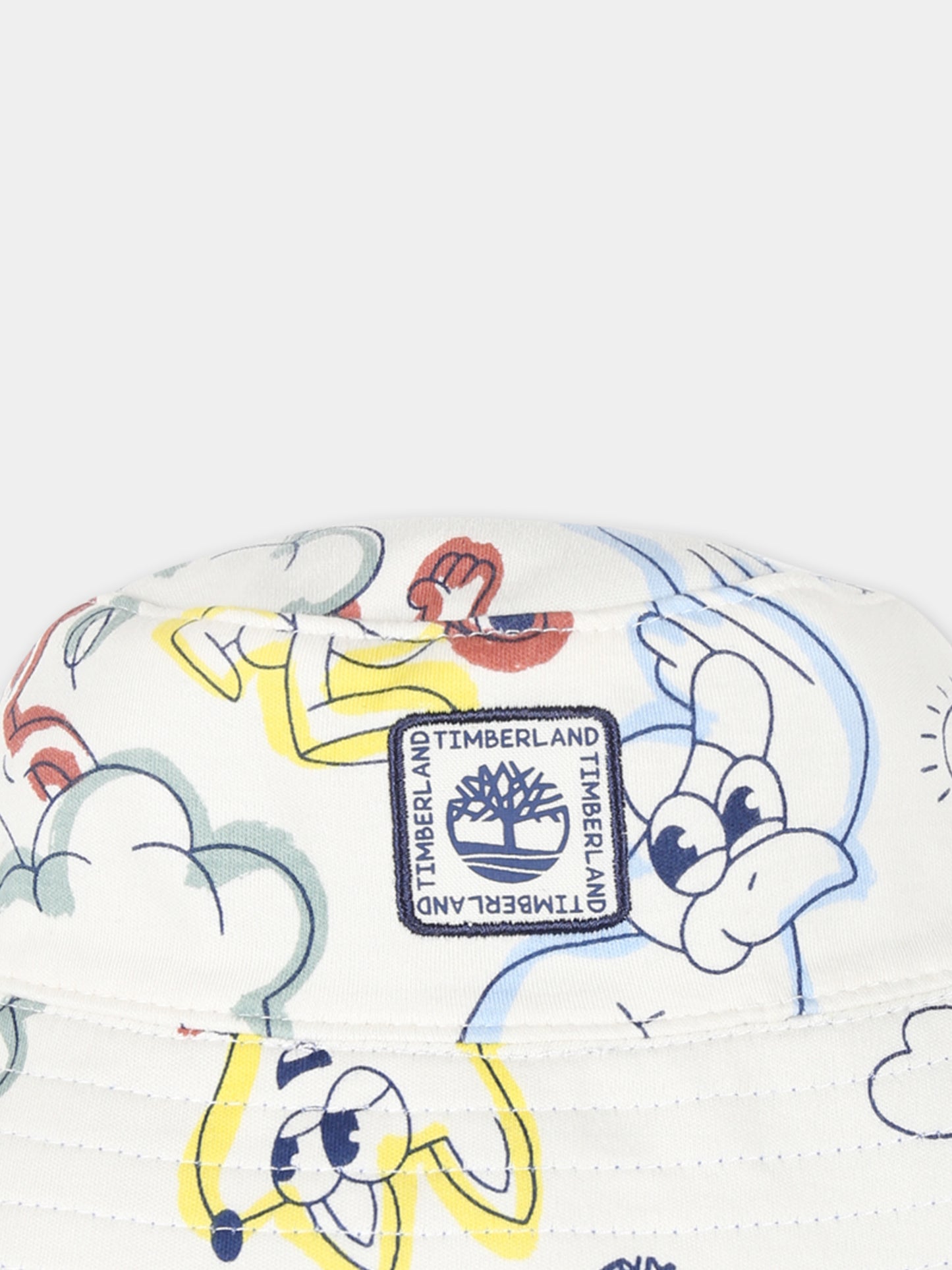 Cloche réversible bleue pour bébé garçon avec logo