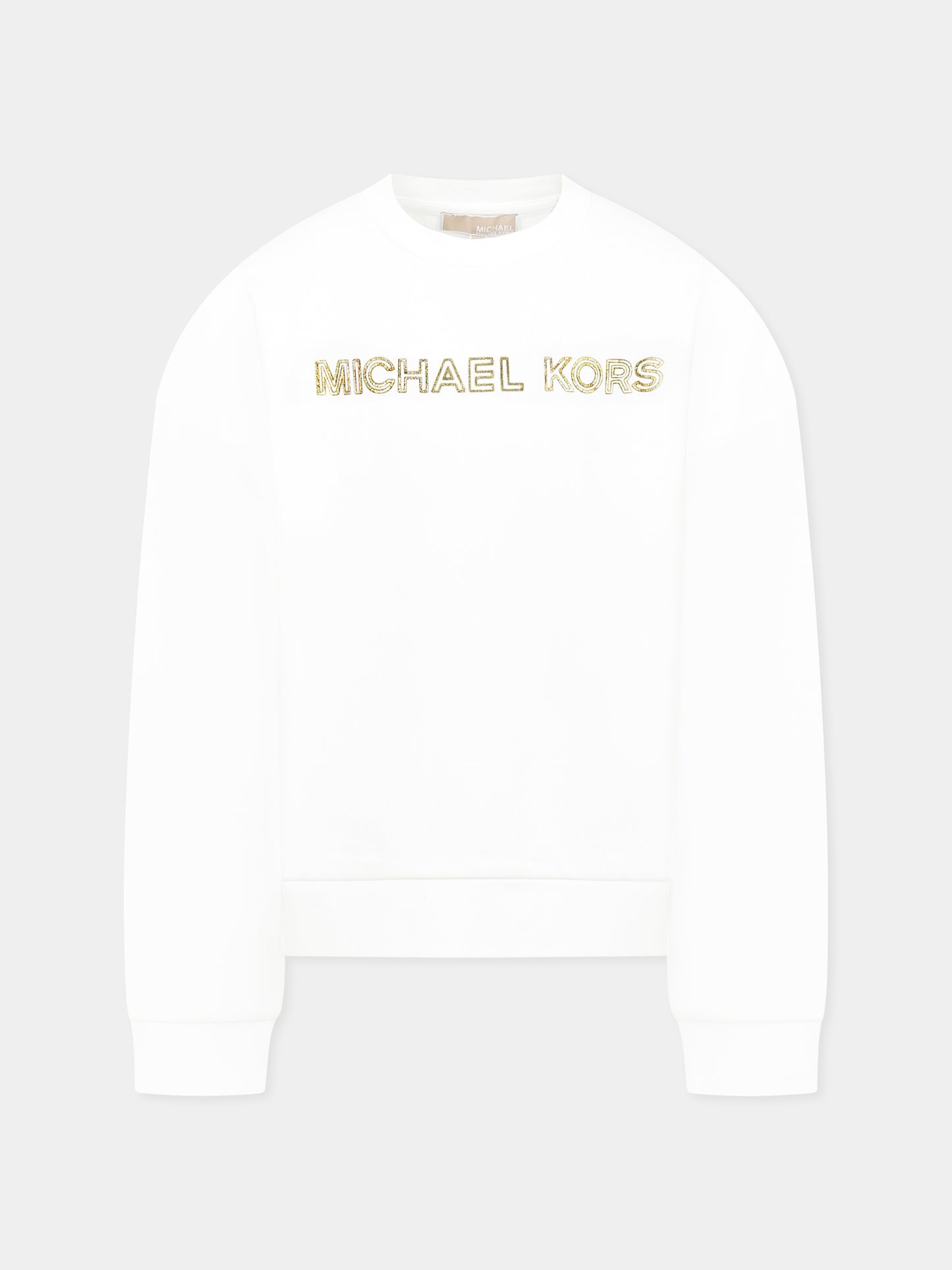 Sweat blanc pour fille avec logo