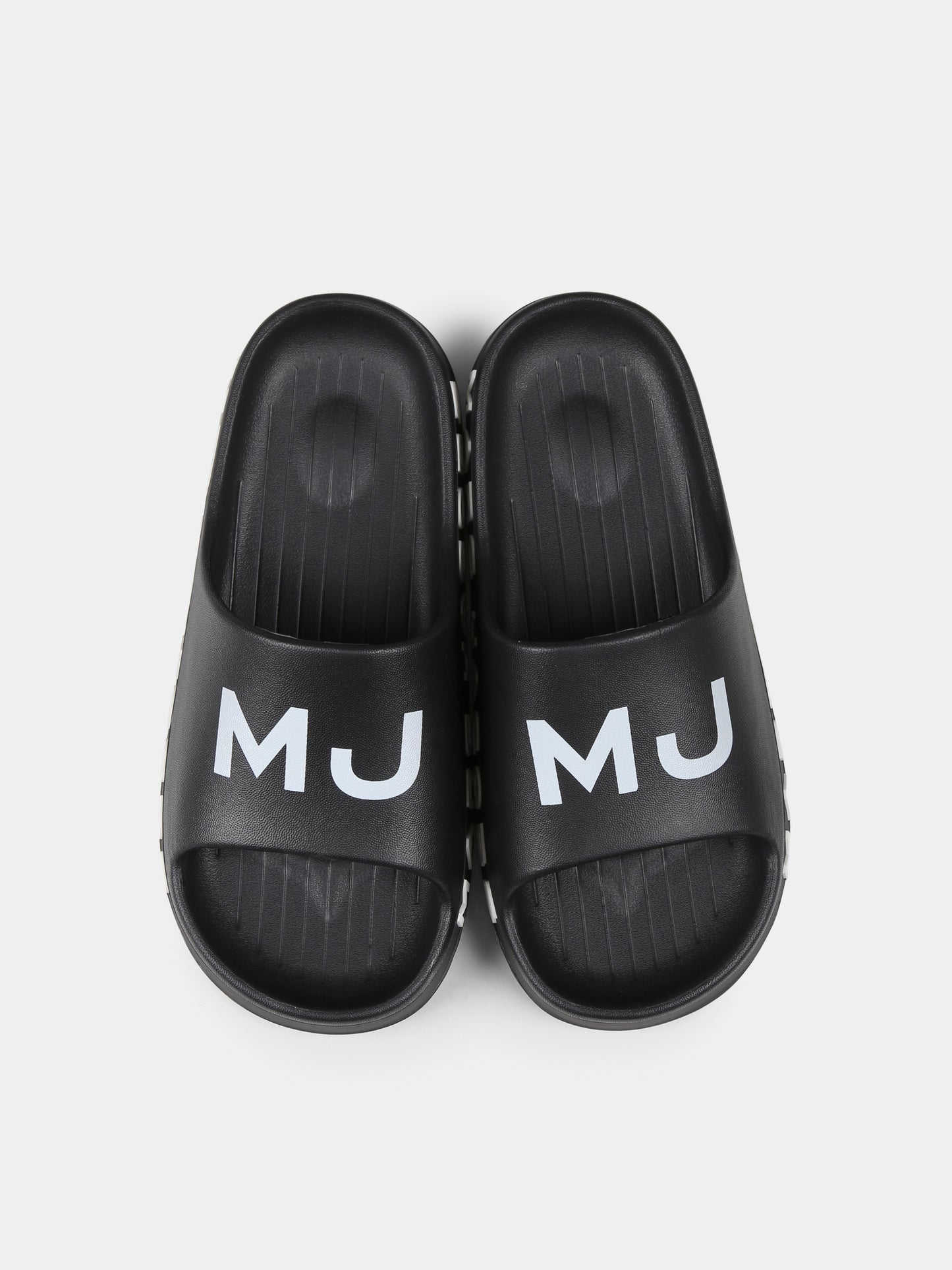 Ciabatte nere per bambini con logo,Marc Jacobs,W60407 09B