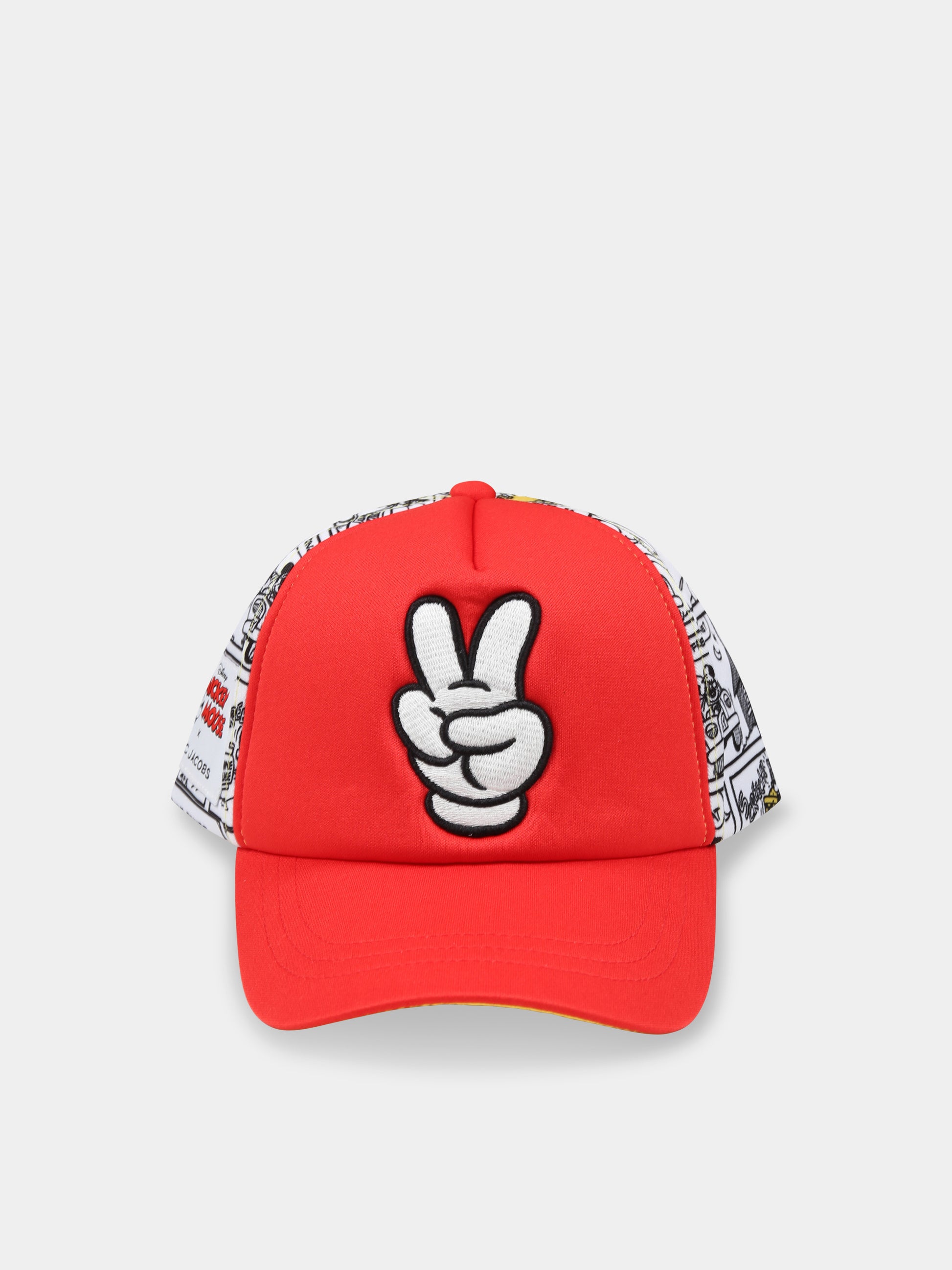 Cappello rosso per bambino con stampa Mickey Mouse,Marc Jacobs,W60413 992