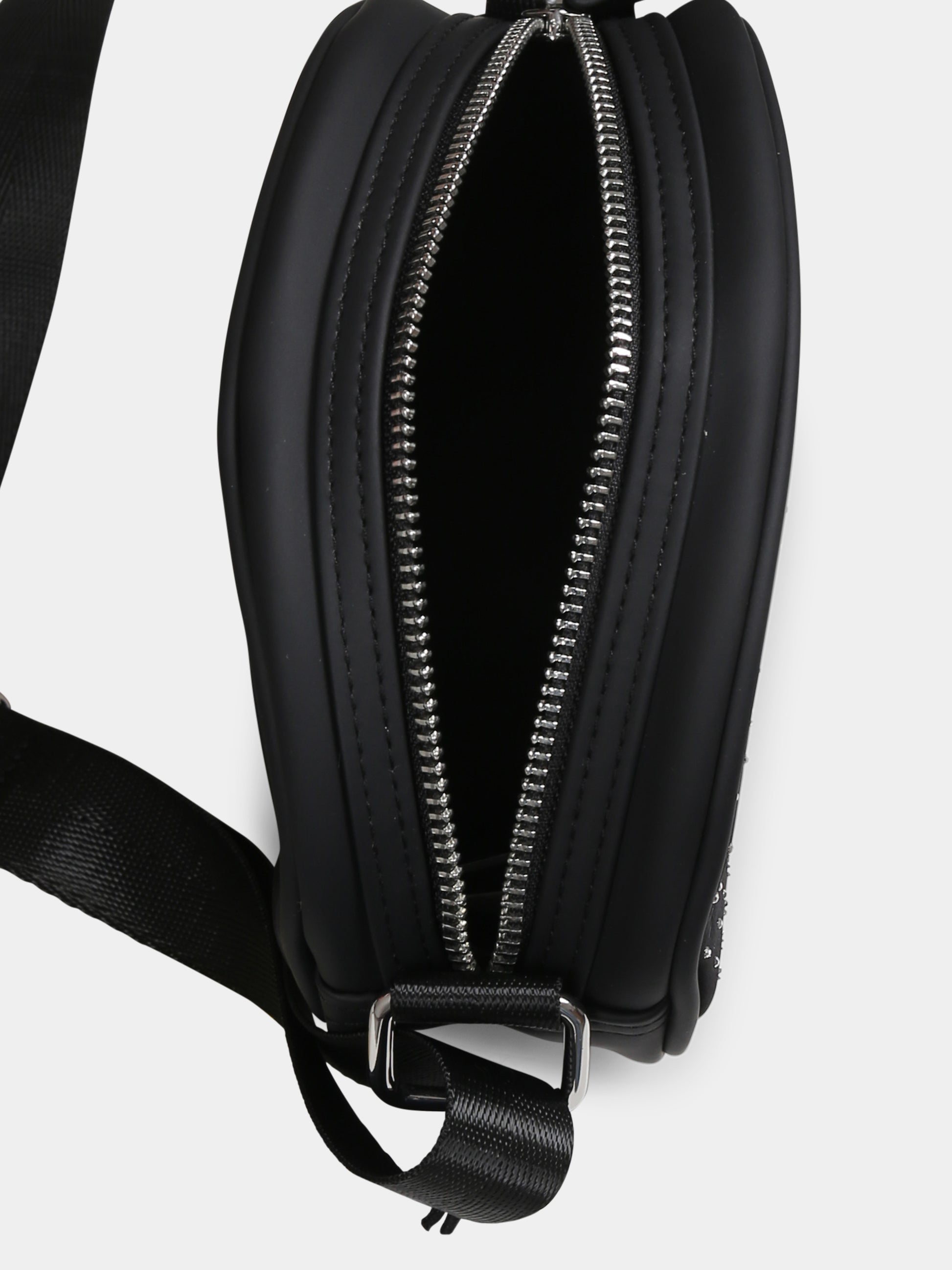 Borsa nera per bambina con logo e strass,Marc Jacobs,W60412 09B