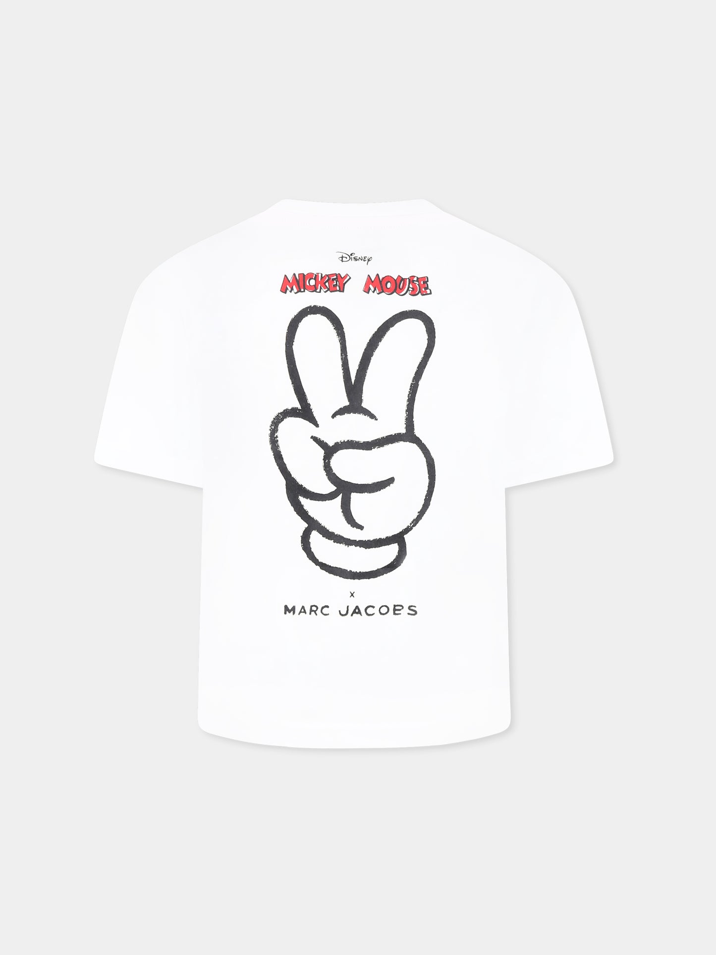 T-shirt blanc pour garçon avec  Micky Mouse