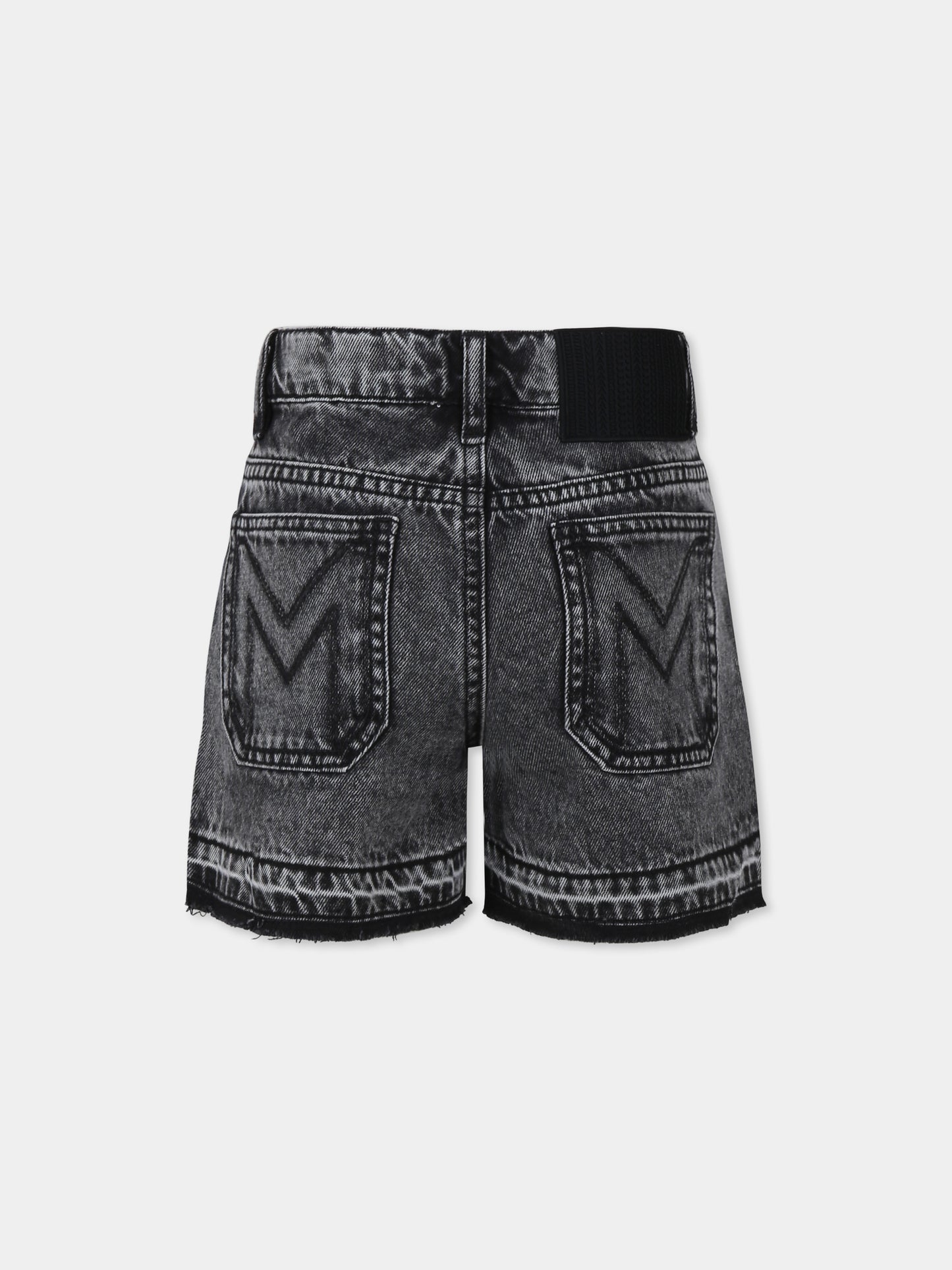 Shorts neri per bambina con fiori e strass,Marc Jacobs,W60486 09B