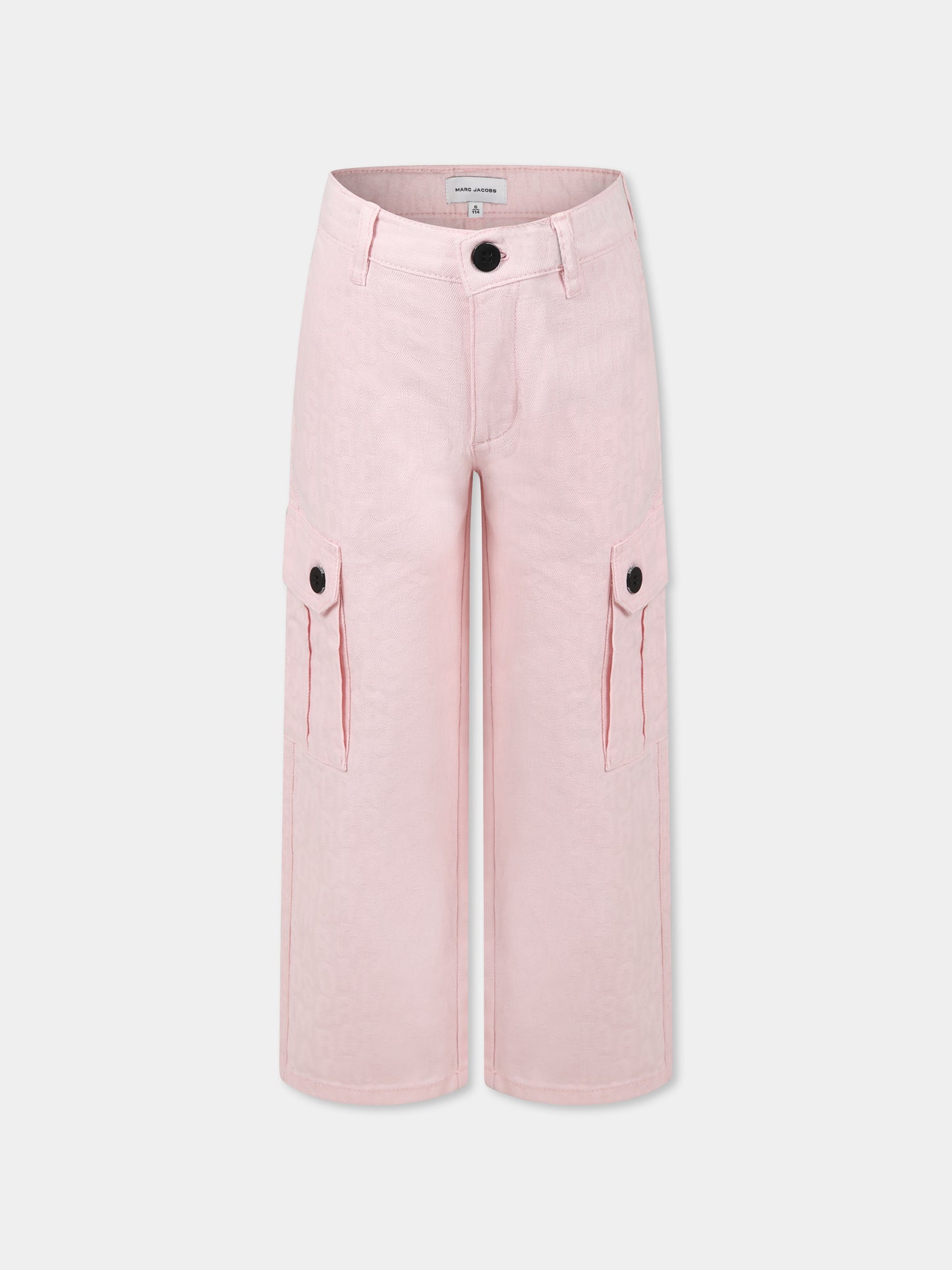 Pantalon rose pour fille avec logo