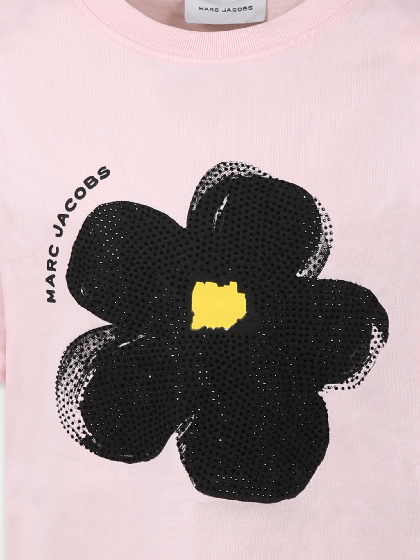 T-shirt rose pour fille avec fleur